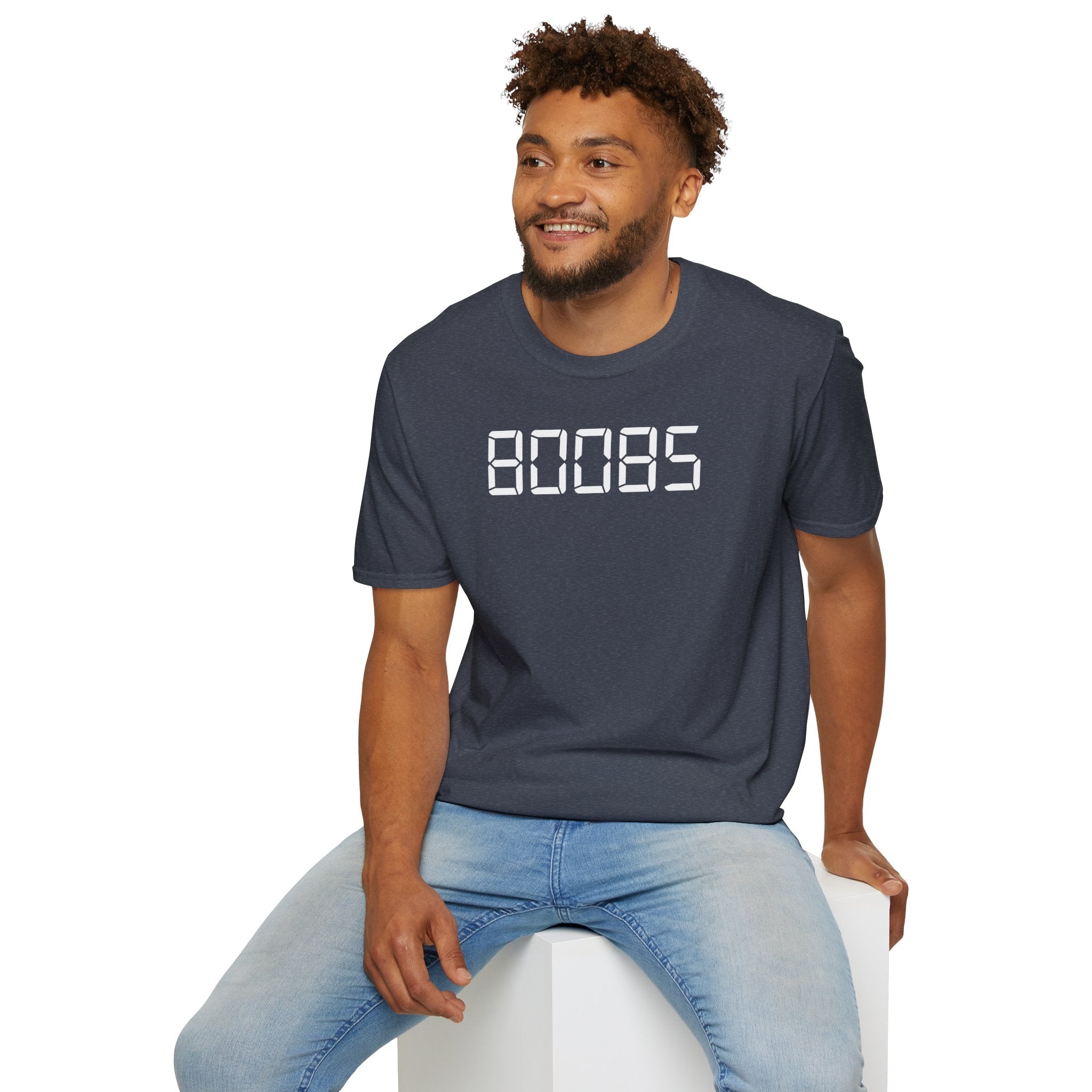 80085 'BOOBS' T-Shirt | Funny Calculator Display Text Tee - Deez Teez