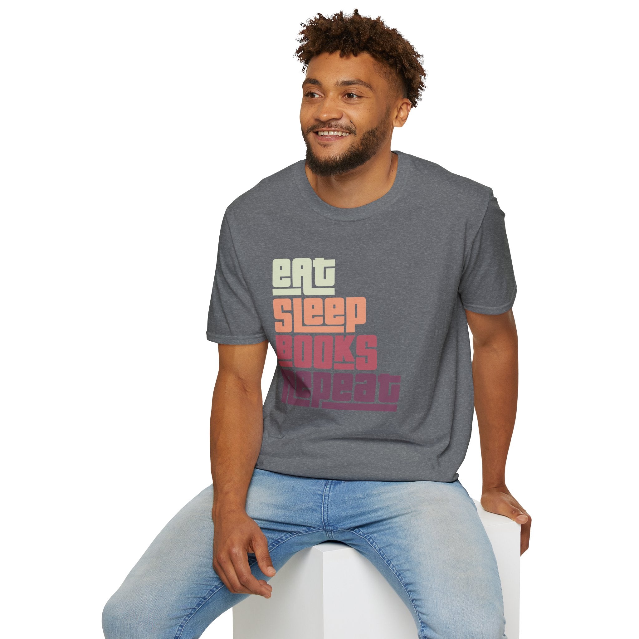 'Eat. Sleep. Books. Repeat.' Reader Life T-Shirt | Book Lover Tee - Deez Teez