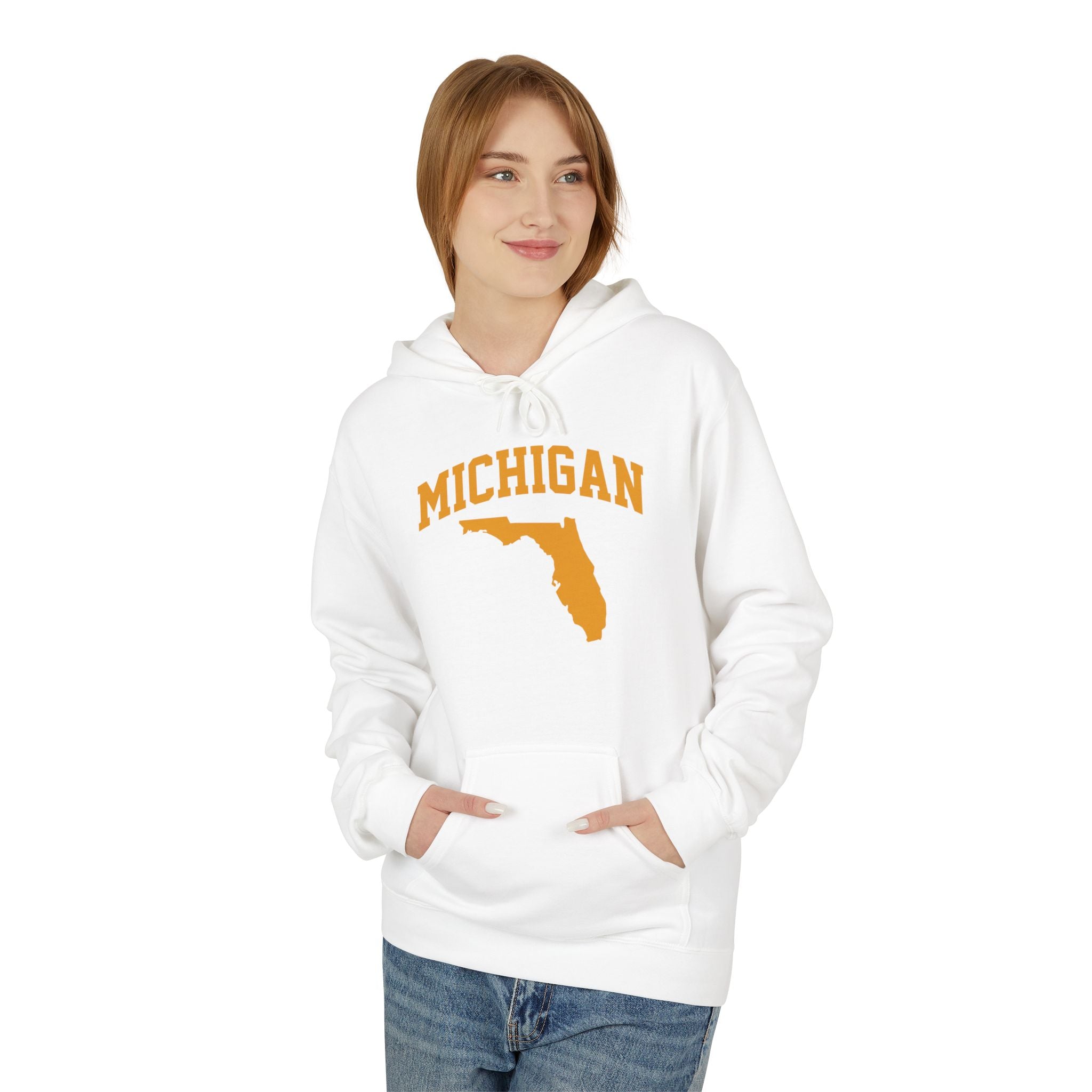 Michigan/Florida Snowbird Satire Hoodie | Winter Migration Sweatshirt - Deez Teez