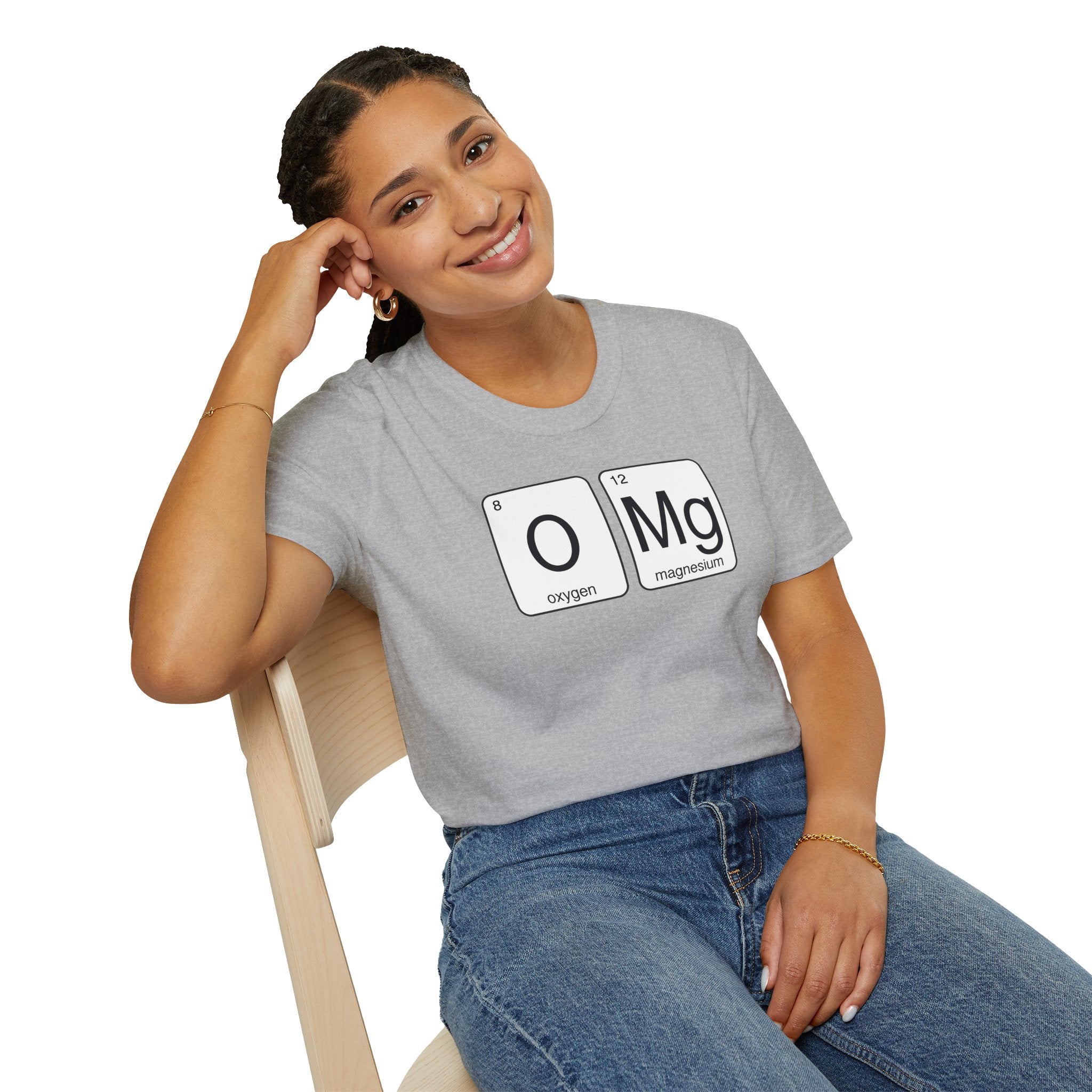 'OMG' Periodic Table Humor T-Shirt | Oxygen Magnesium Elemental Humor Tee - Deez Teez