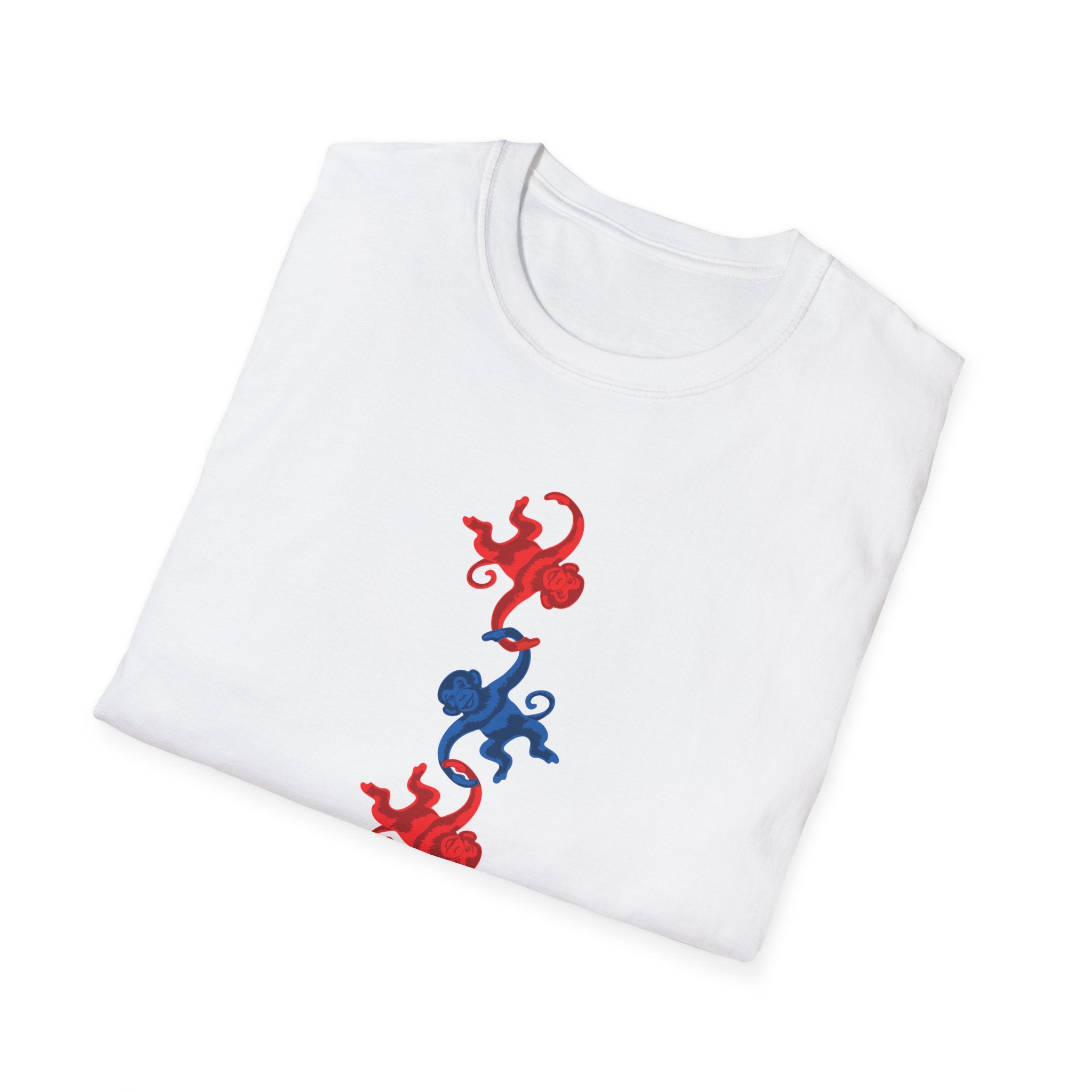 Retro Barrel of Monkeys T-Shirt | Nostalgic Hanging Monkeys Design - Deez Teez