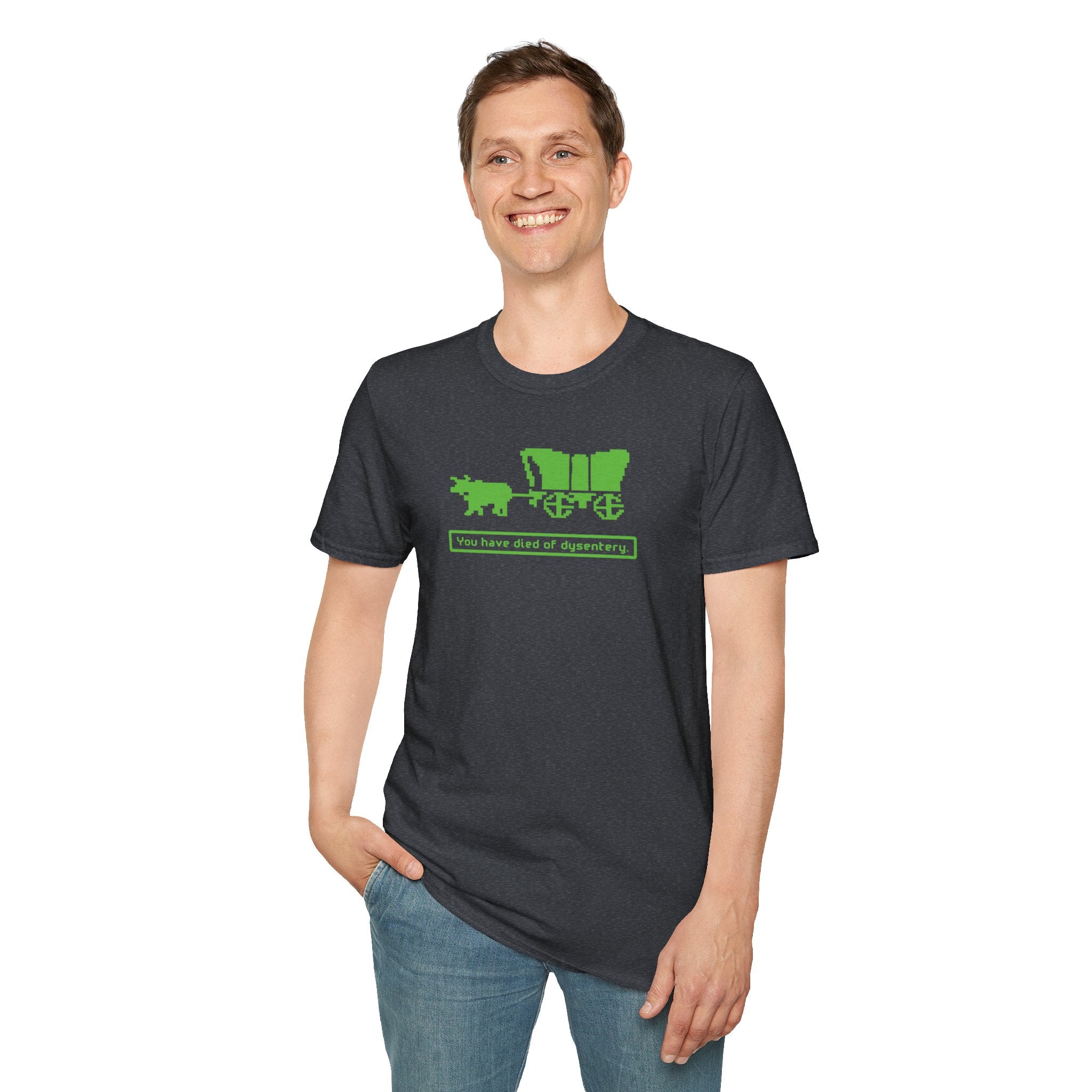 You Have Died of Dysentery T-shirt | Oregon Trail Video Game Classic Tee - Deez Teez