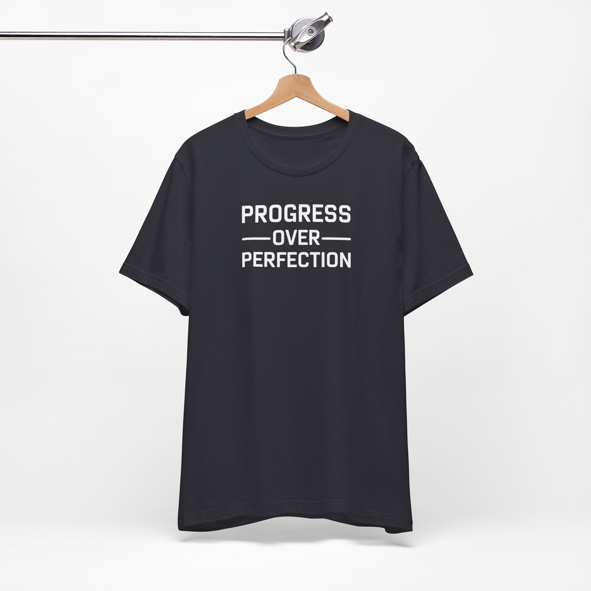 'Progress Over Perfection' Iterative Improvement T-shirt | Motivational Statement Unisex Jersey Short Sleeve Tee - Deez Teez