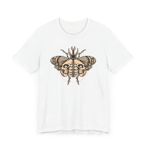 Death Beetle Skull T-Shirt | Gothic Tattoo-Inspired Tee - Deez Teez