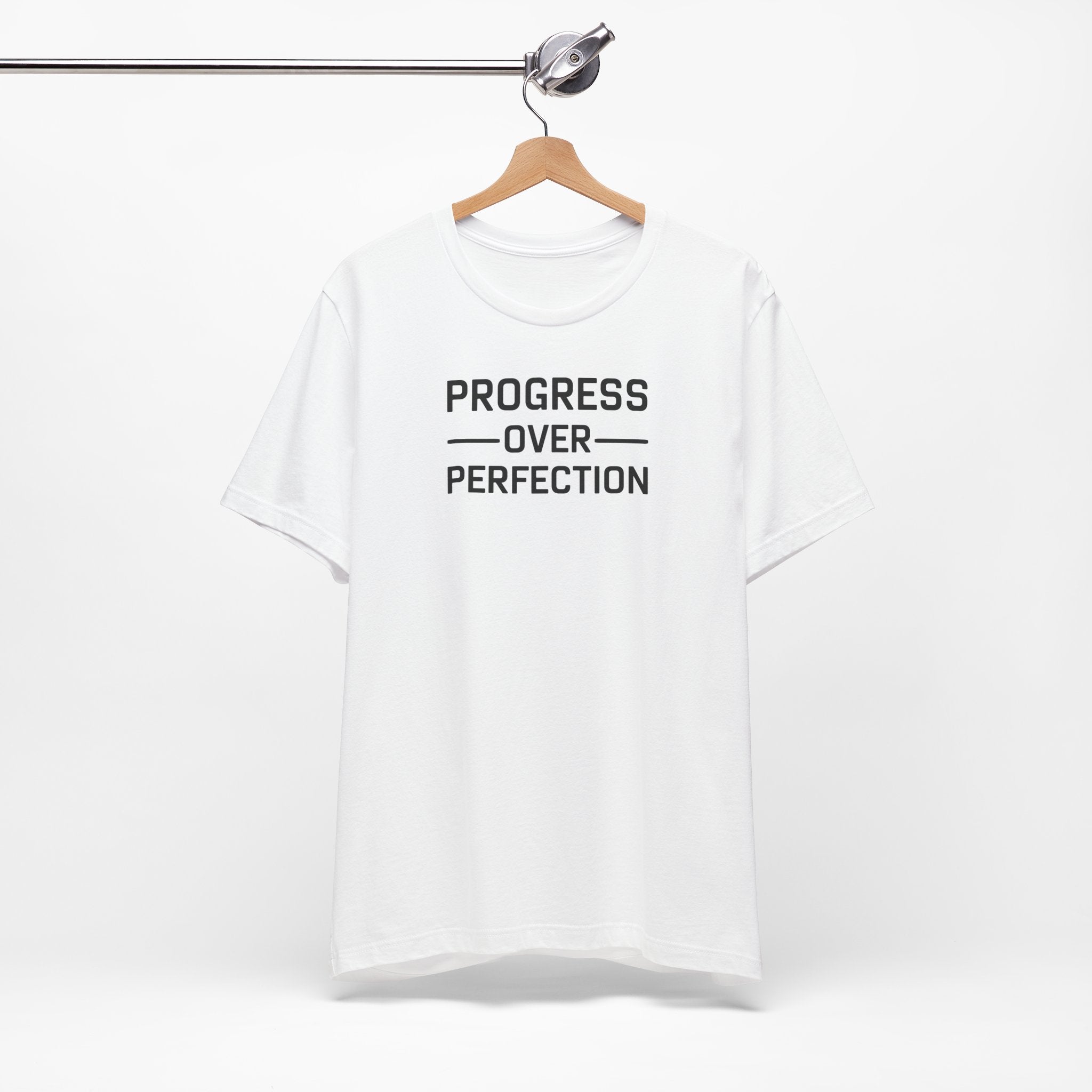 'Progress Over Perfection' Iterative Improvement T-shirt | Motivational Statement Unisex Jersey Short Sleeve Tee - Deez Teez