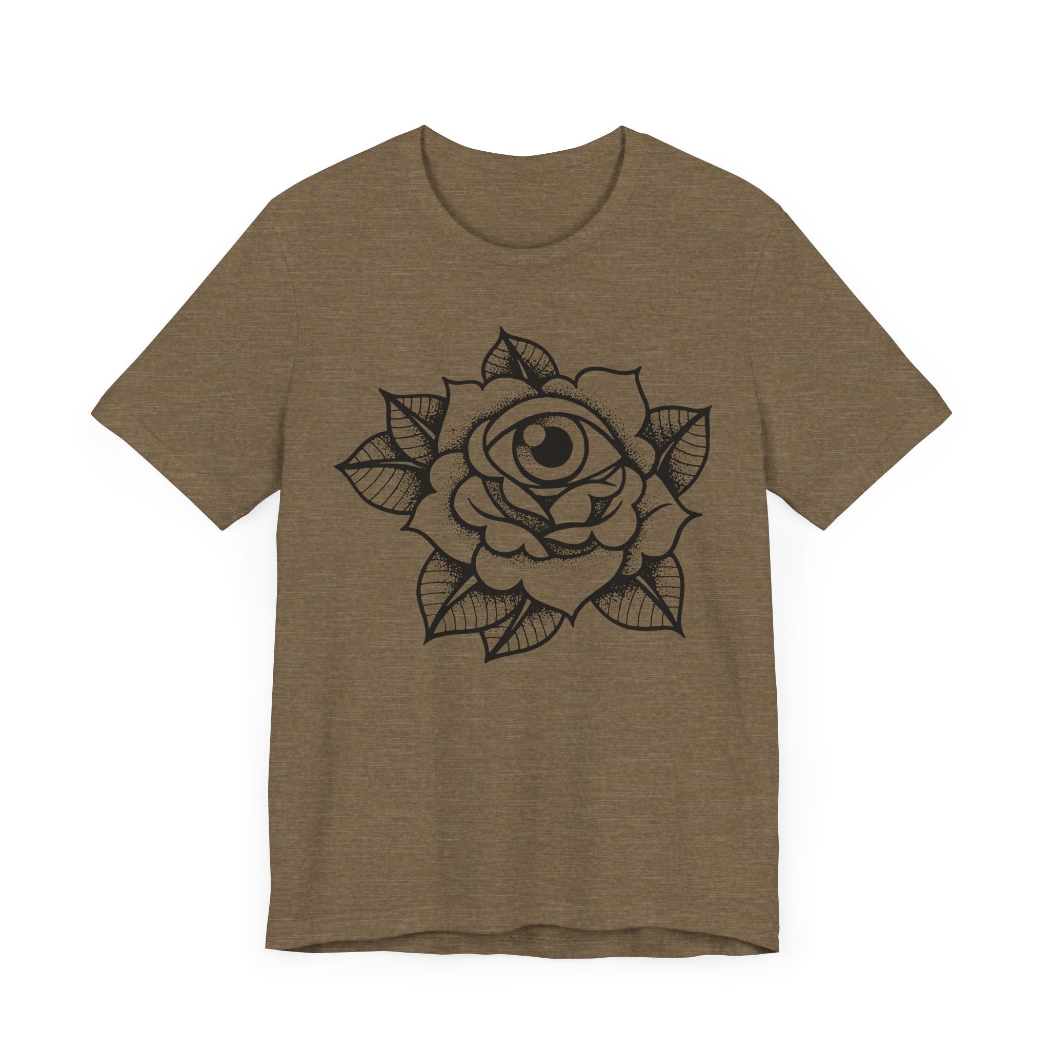 Blooming Eyeball Rose T-Shirt | Traditional Tattoo Art Design Tee - Deez Teez