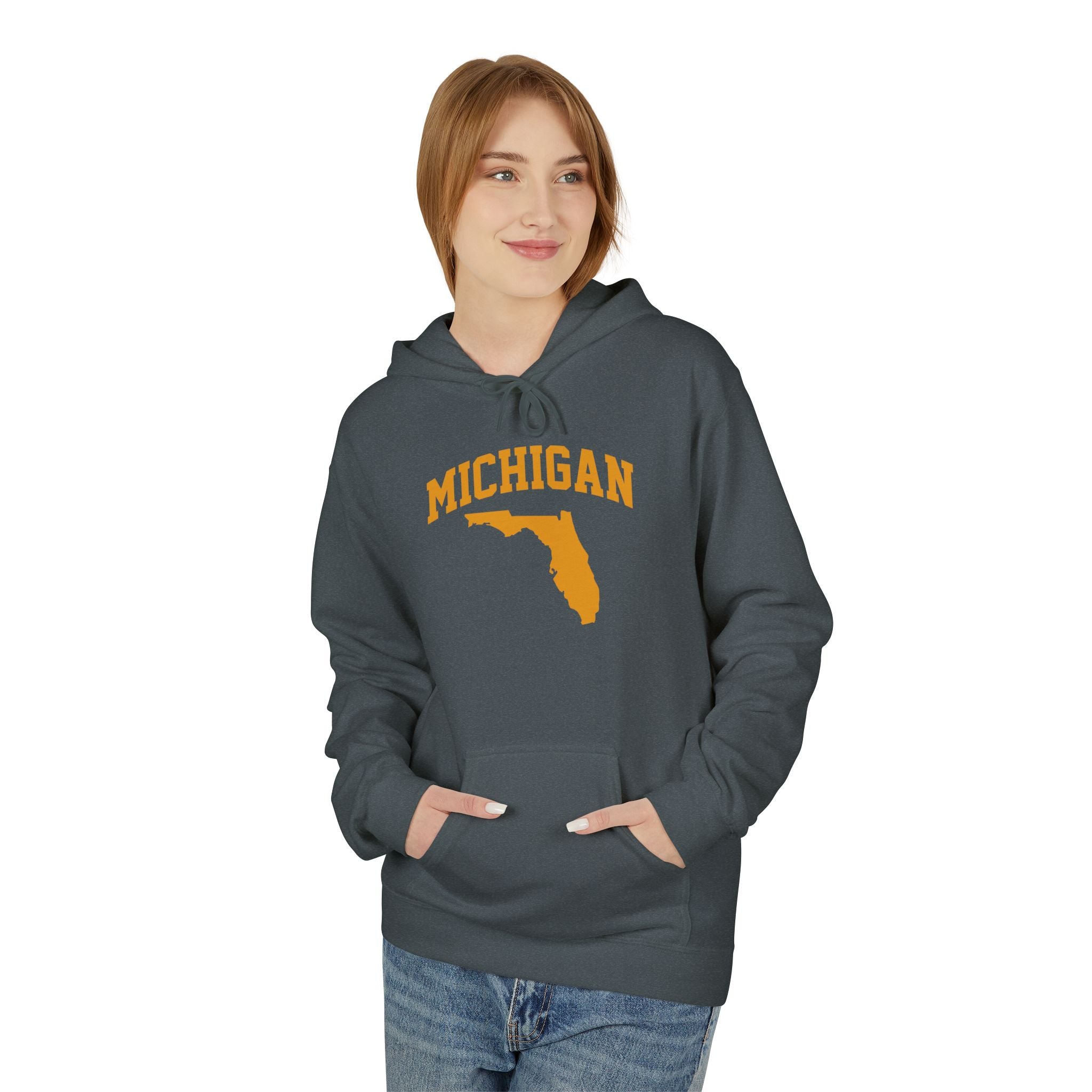 Michigan/Florida Snowbird Satire Hoodie | Winter Migration Sweatshirt - Deez Teez