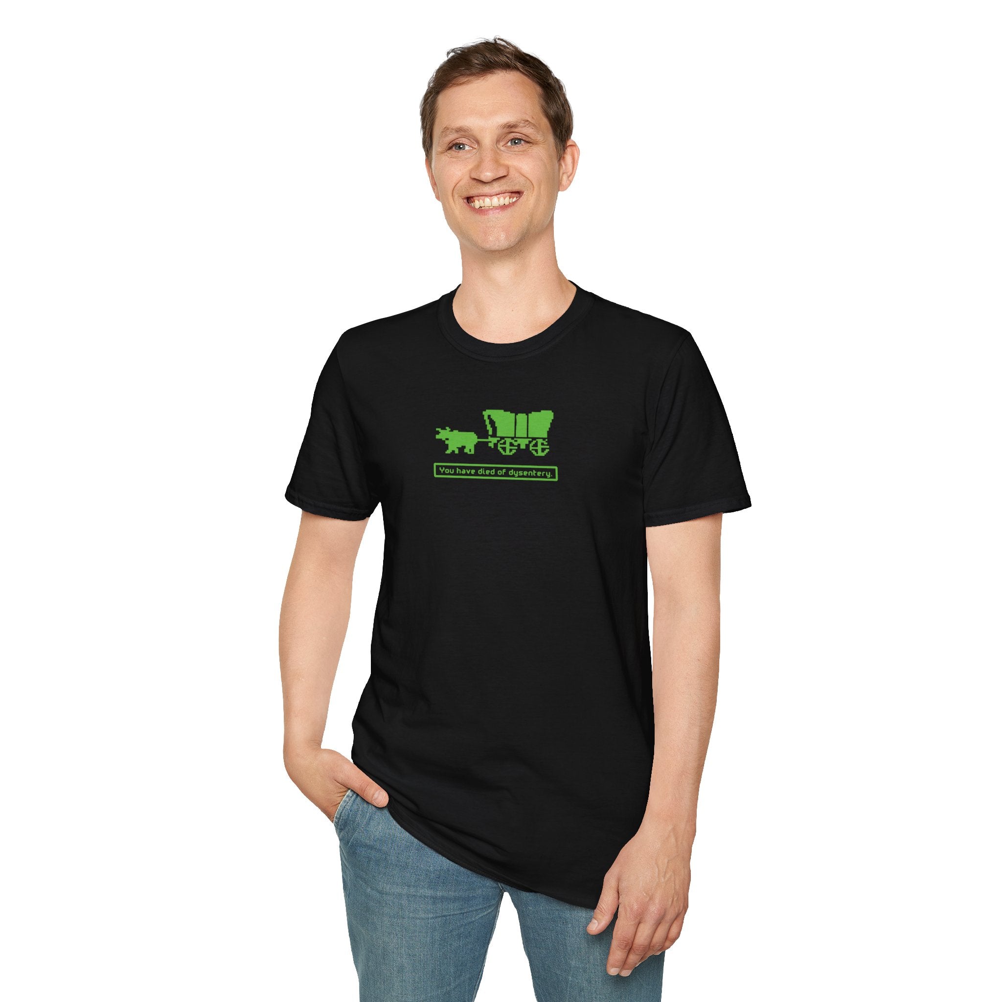 You Have Died of Dysentery T-shirt | Oregon Trail Video Game Classic Tee - Deez Teez