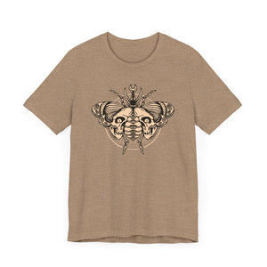 Death Beetle Skull T-Shirt | Gothic Tattoo-Inspired Tee - Deez Teez