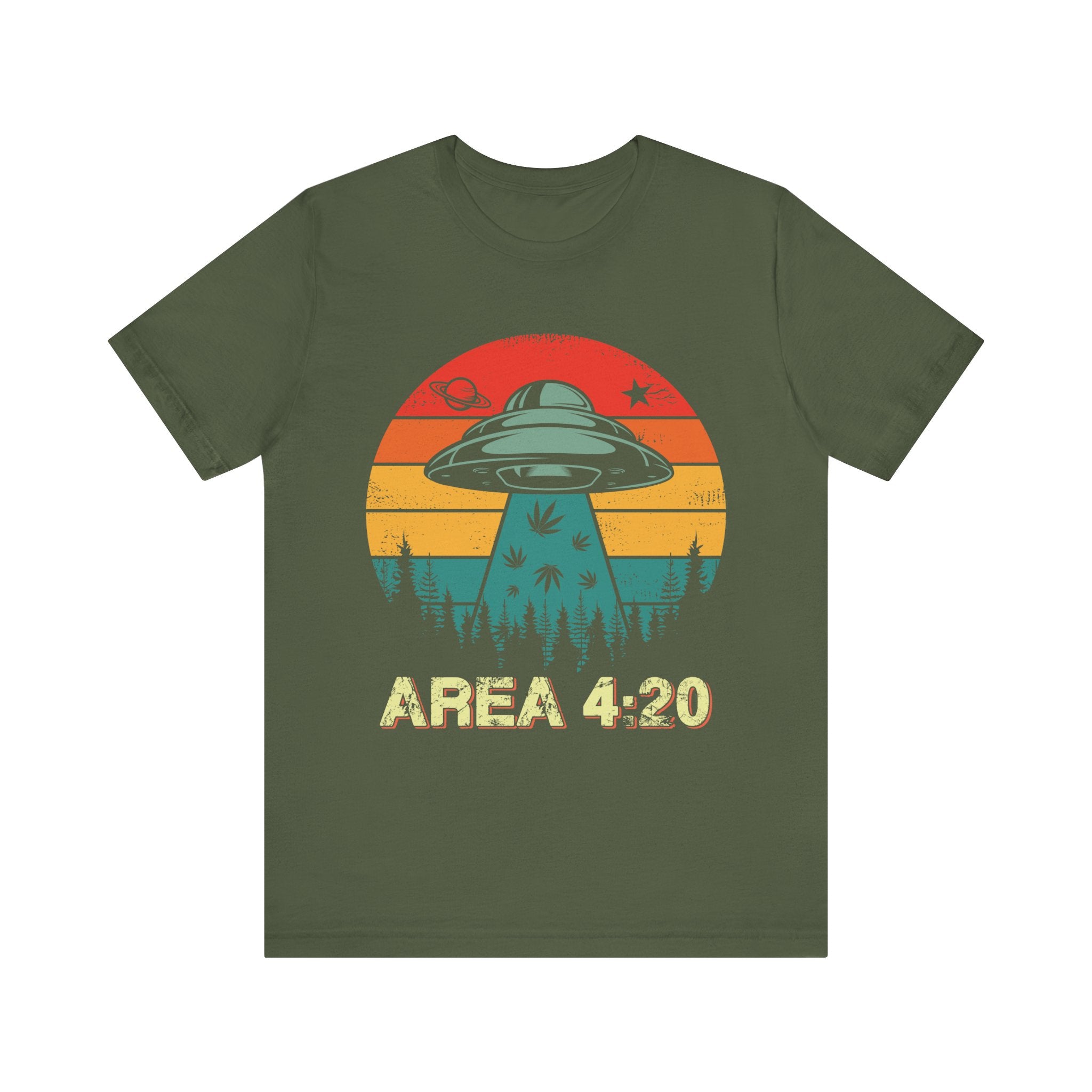 Area 420 Cannabis T-Shirt | Spaced Out Crewneck T-Shirt - Deez Teez