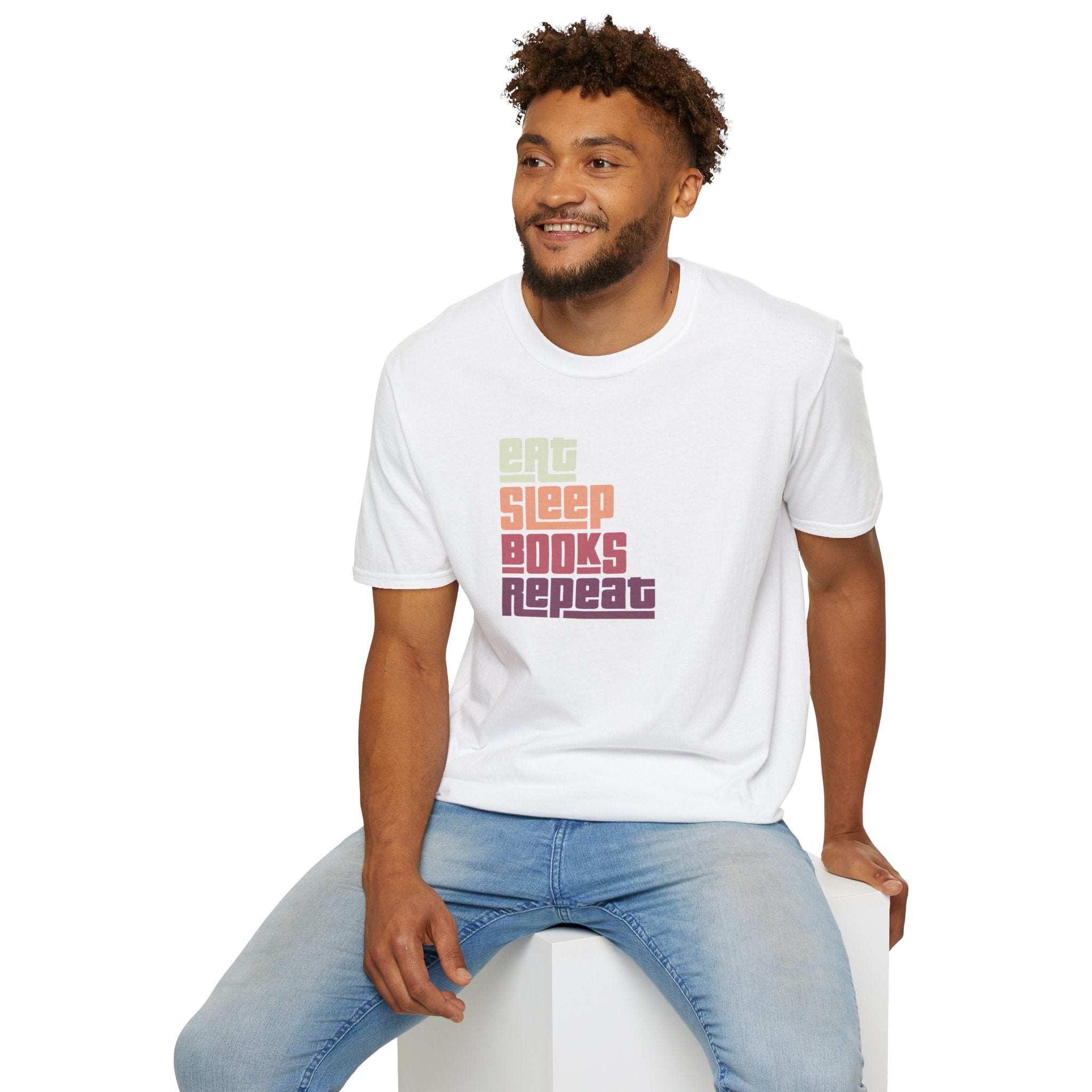 'Eat. Sleep. Books. Repeat.' Reader Life T-Shirt | Book Lover Tee - Deez Teez
