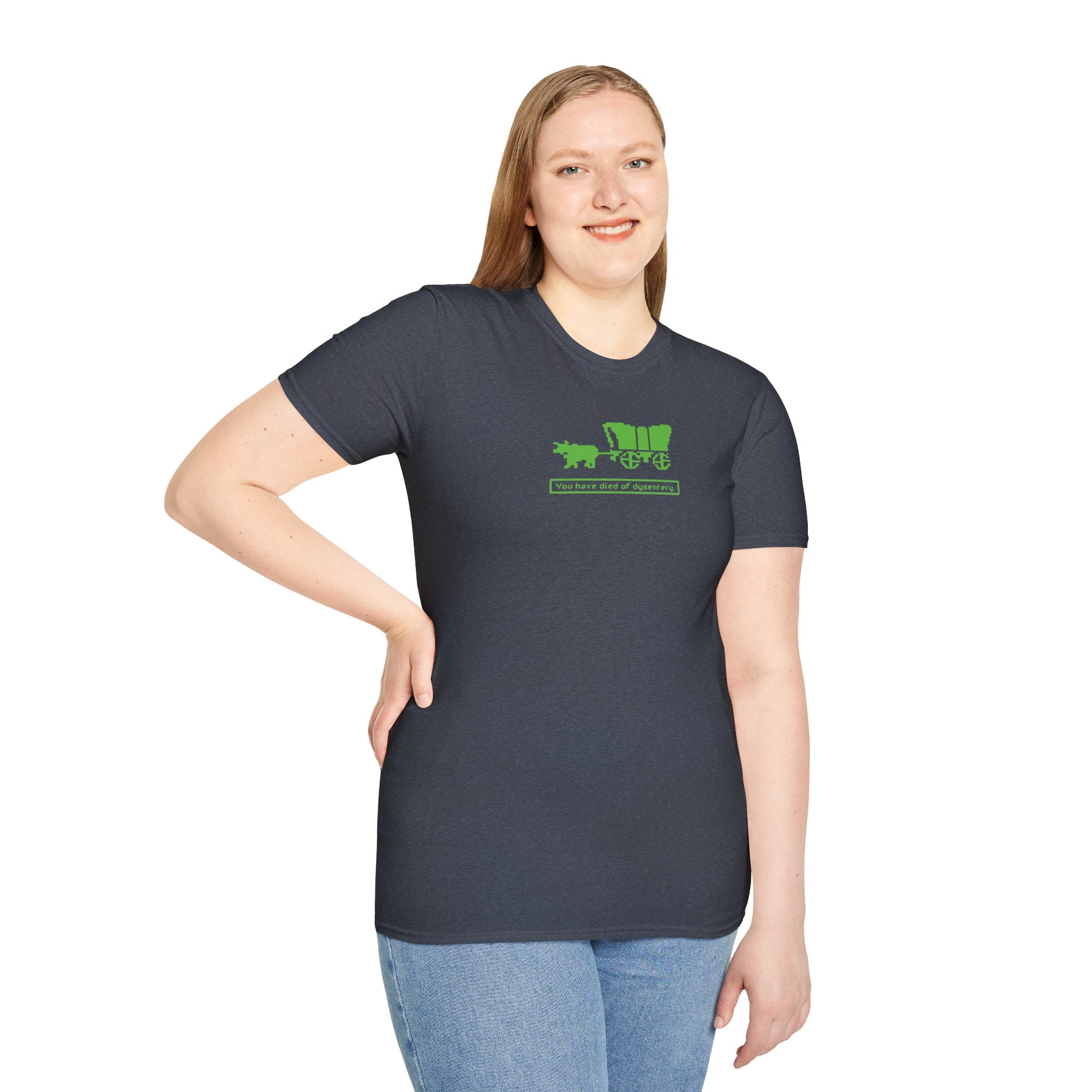 You Have Died of Dysentery T-shirt | Oregon Trail Video Game Classic Tee - Deez Teez
