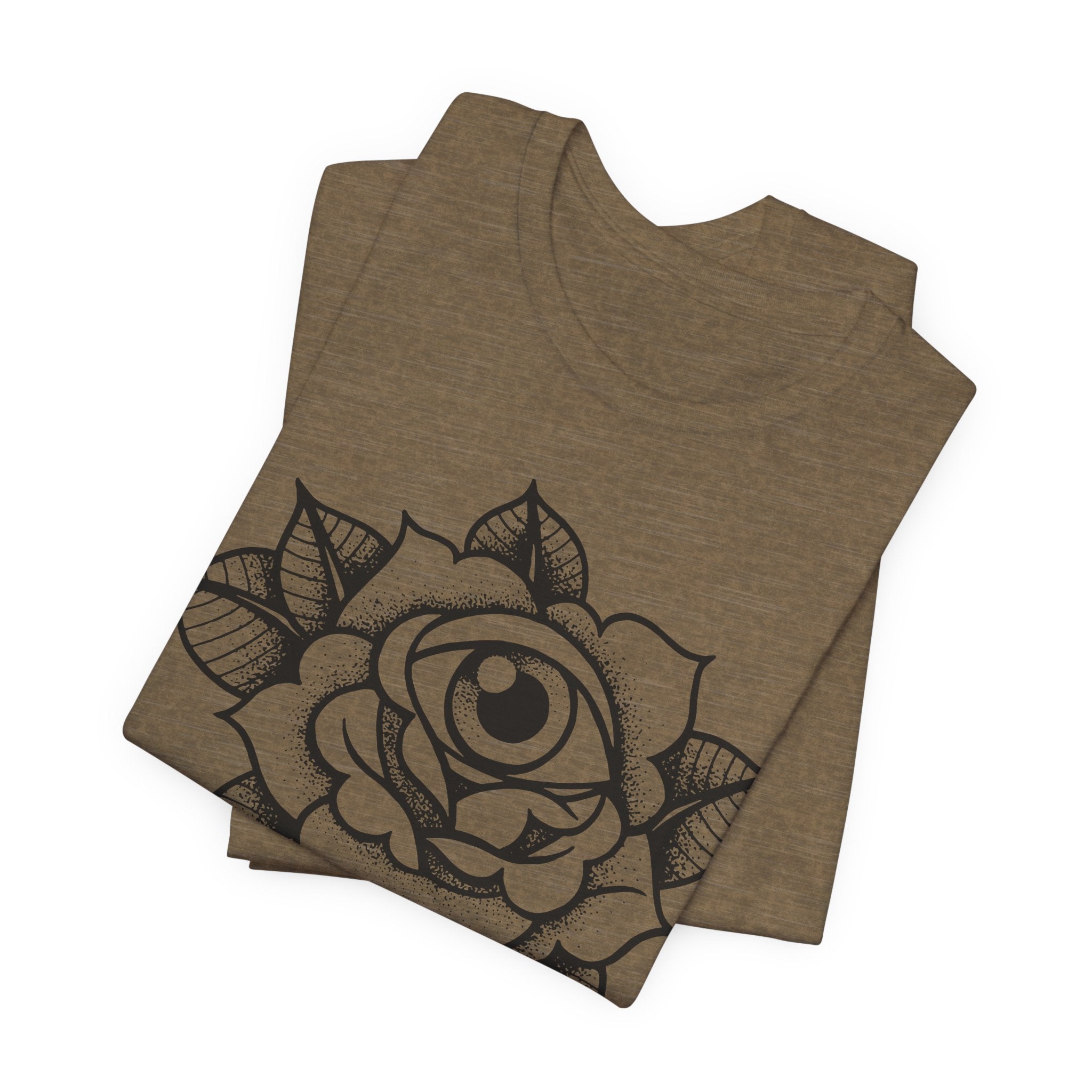 Blooming Eyeball Rose T-Shirt | Traditional Tattoo Art Design Tee - Deez Teez