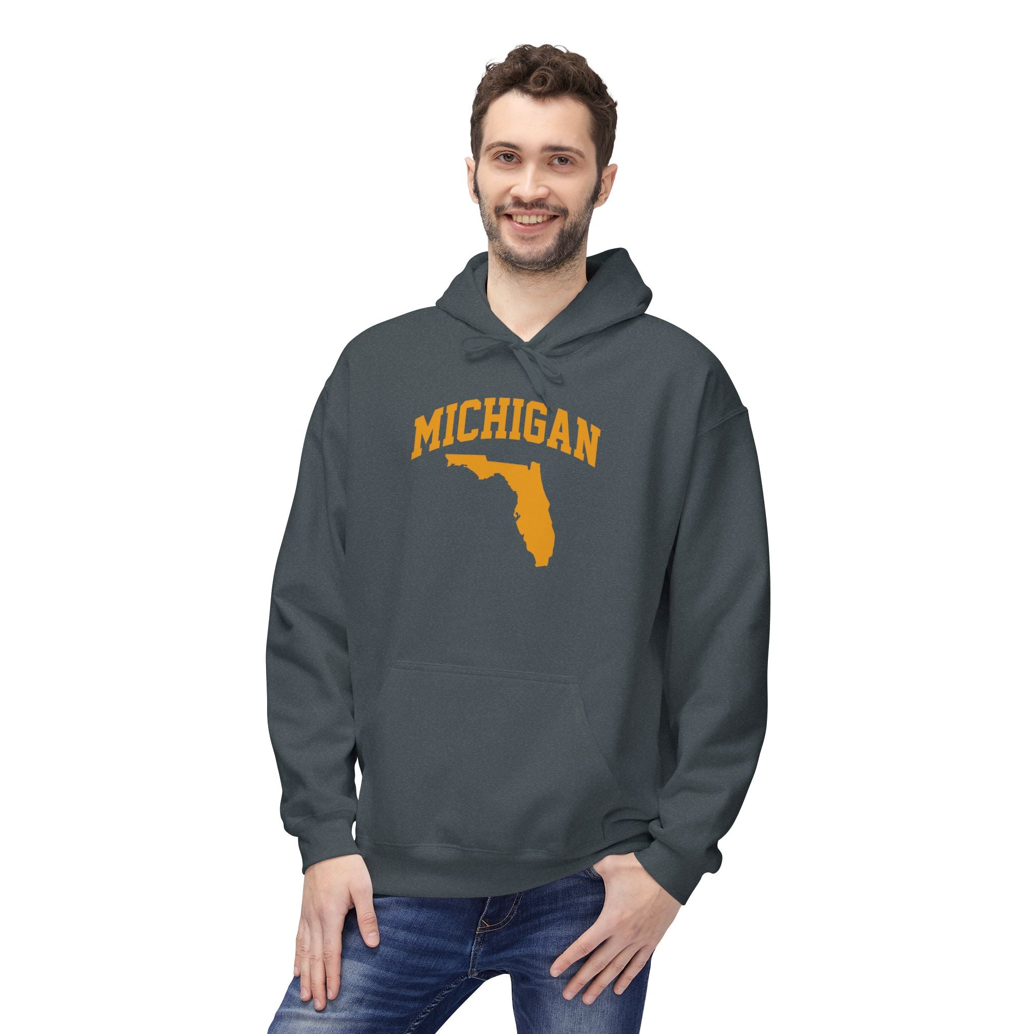 Michigan/Florida Snowbird Satire Hoodie | Winter Migration Sweatshirt - Deez Teez