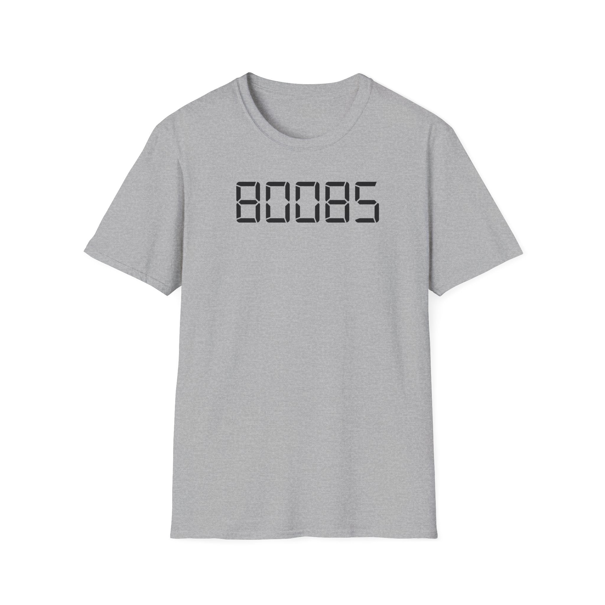 80085 'BOOBS' T-Shirt | Funny Calculator Display Text Tee - Deez Teez