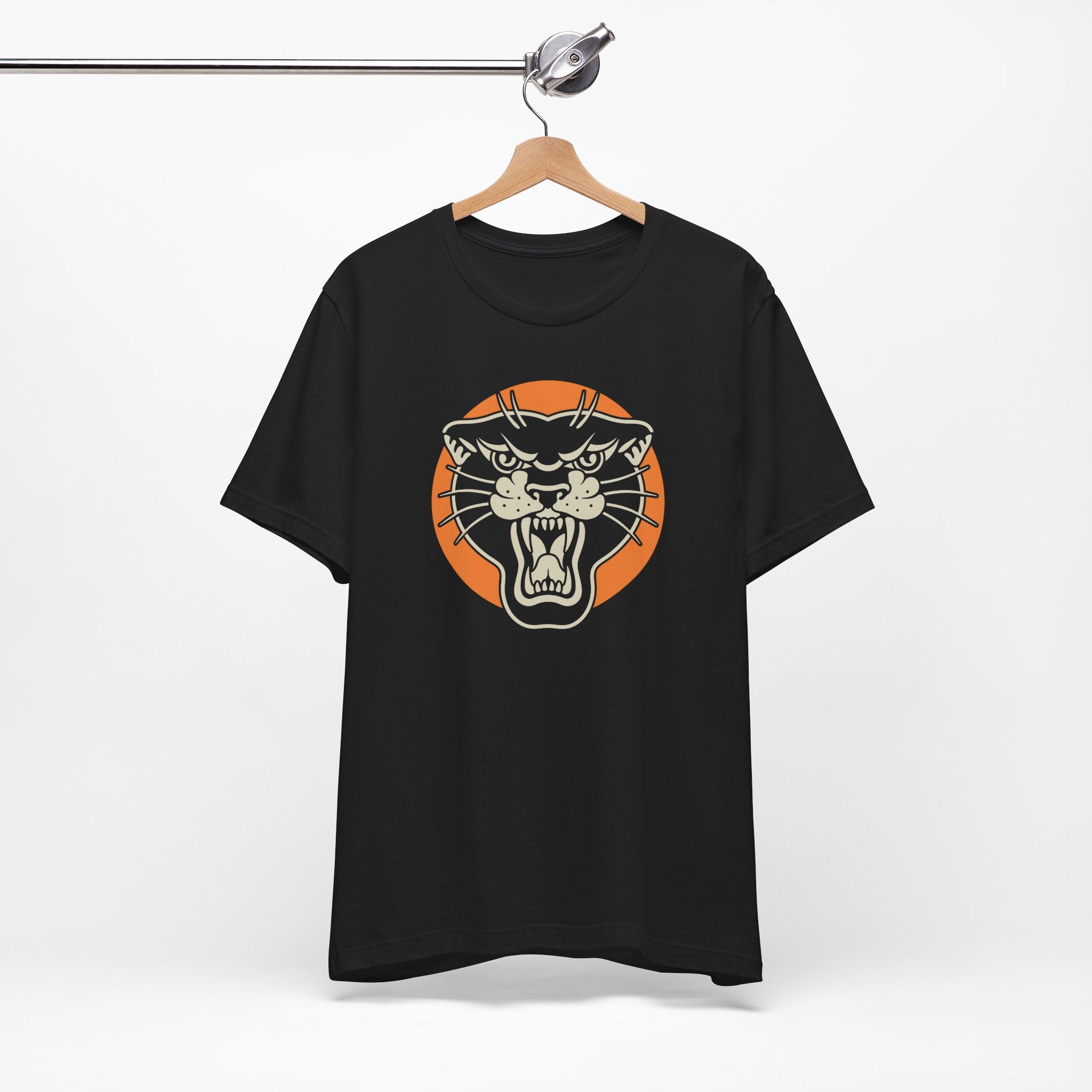 Black Panther Traditional Tattoo Flash T-shirt - Deez Teez