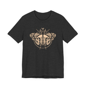 Death Beetle Skull T-Shirt | Gothic Tattoo-Inspired Tee - Deez Teez