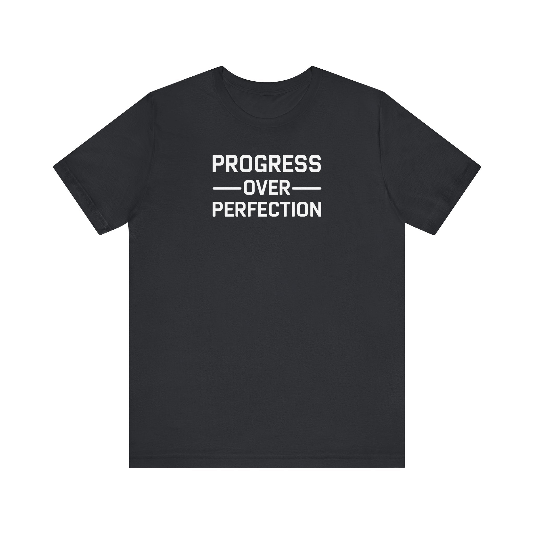 'Progress Over Perfection' Iterative Improvement T-shirt | Motivational Statement Unisex Jersey Short Sleeve Tee - Deez Teez