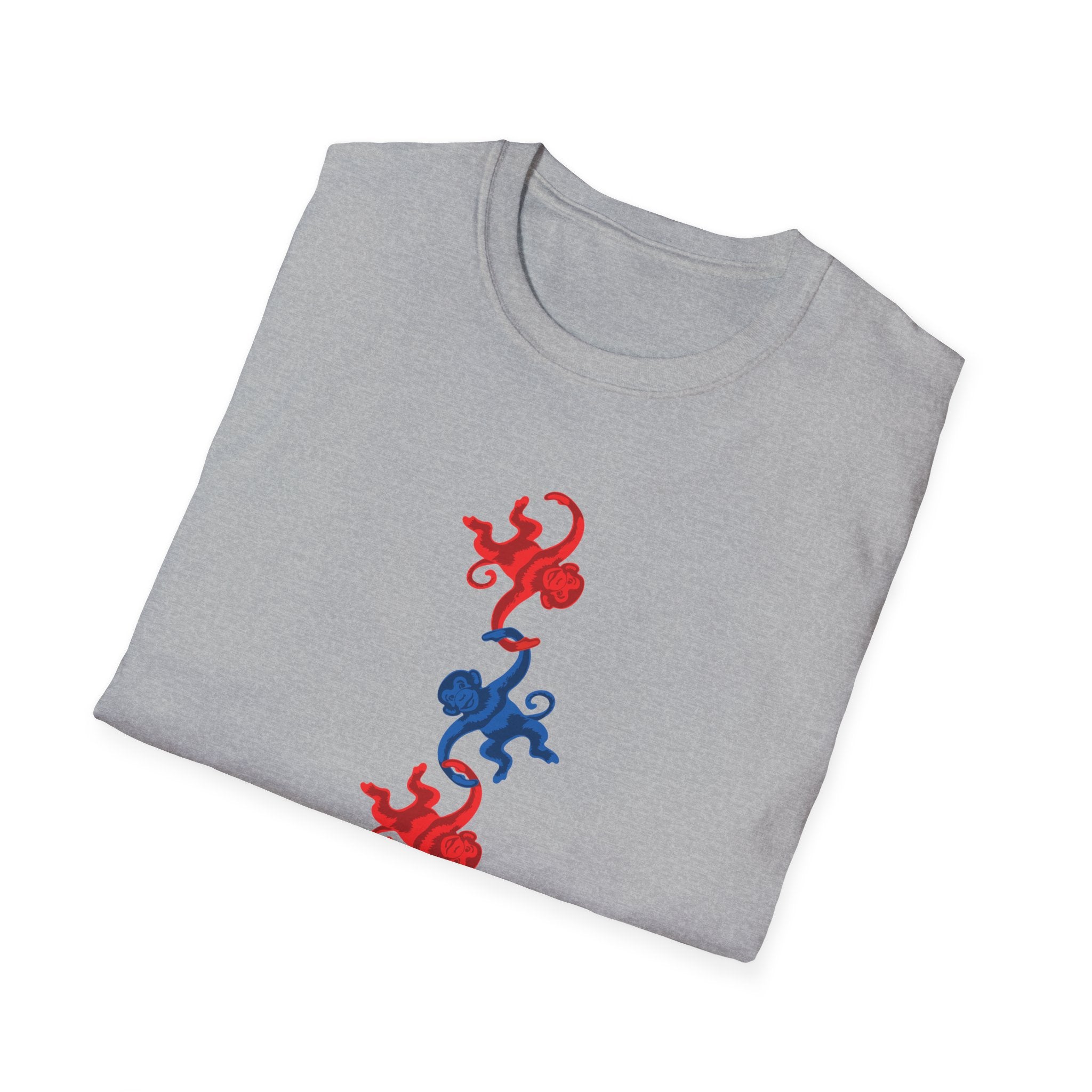 Retro Barrel of Monkeys T-Shirt | Nostalgic Hanging Monkeys Design - Deez Teez