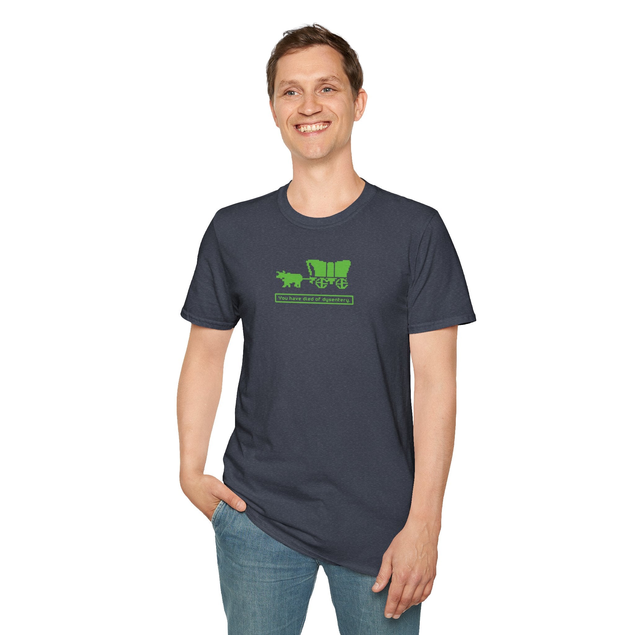 You Have Died of Dysentery T-shirt | Oregon Trail Video Game Classic Tee - Deez Teez