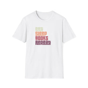 'Eat. Sleep. Books. Repeat.' Reader Life T-Shirt | Book Lover Tee - Deez Teez