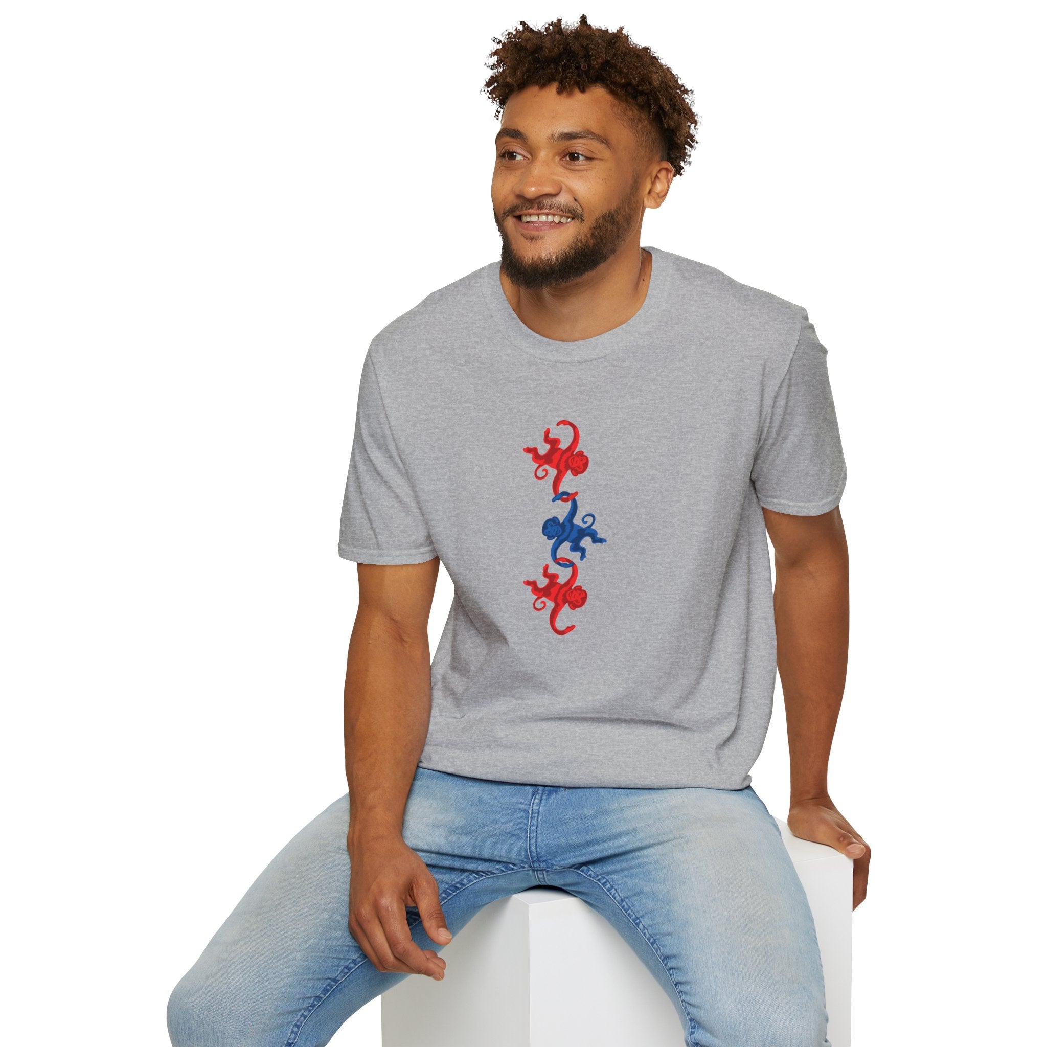 Retro Barrel of Monkeys T-Shirt | Nostalgic Hanging Monkeys Design - Deez Teez