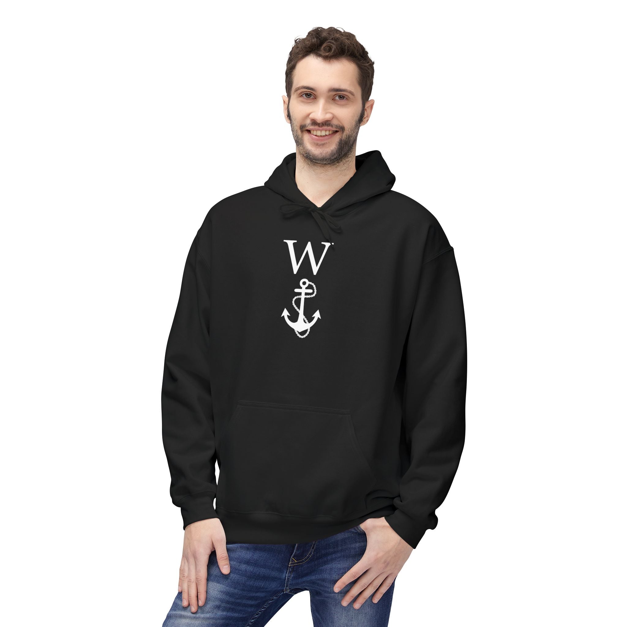W Anchor "Wanker" Hoodie | Nautical Humor Tee - Deez Teez