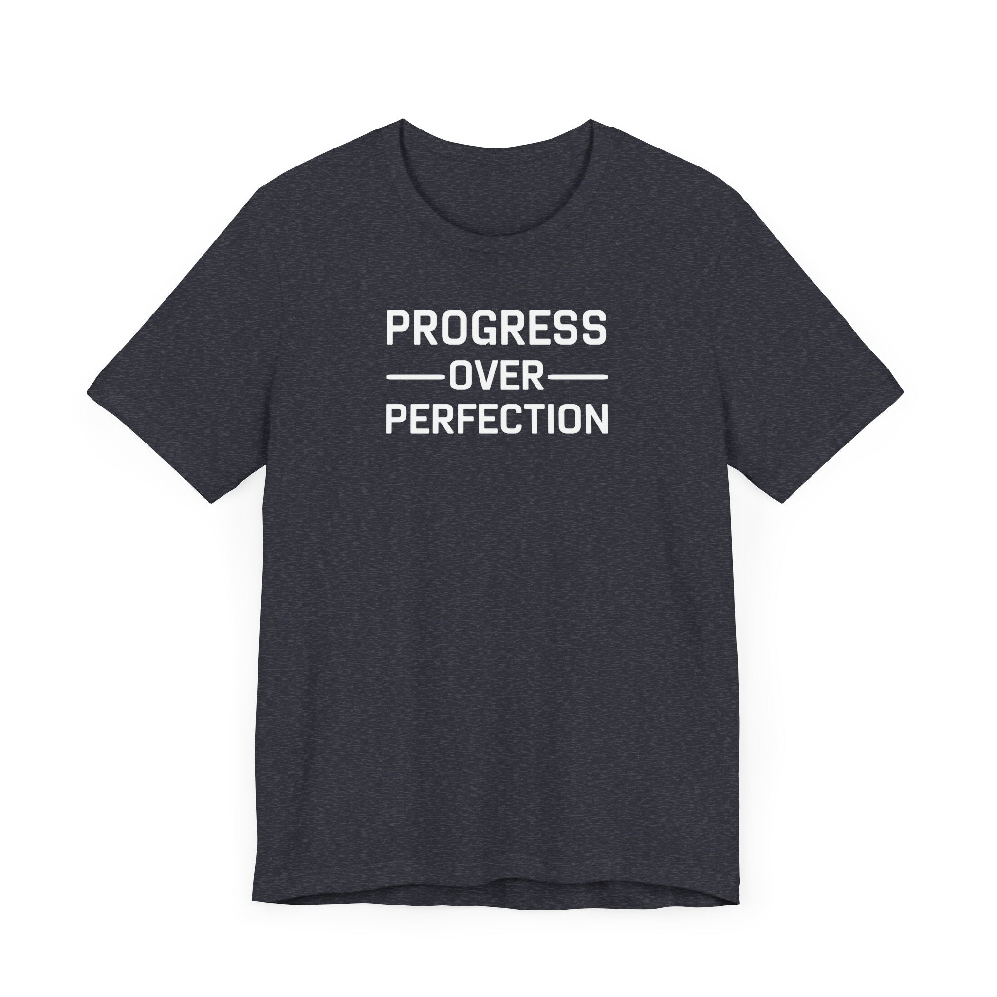 'Progress Over Perfection' Iterative Improvement T-shirt | Motivational Statement Unisex Jersey Short Sleeve Tee - Deez Teez