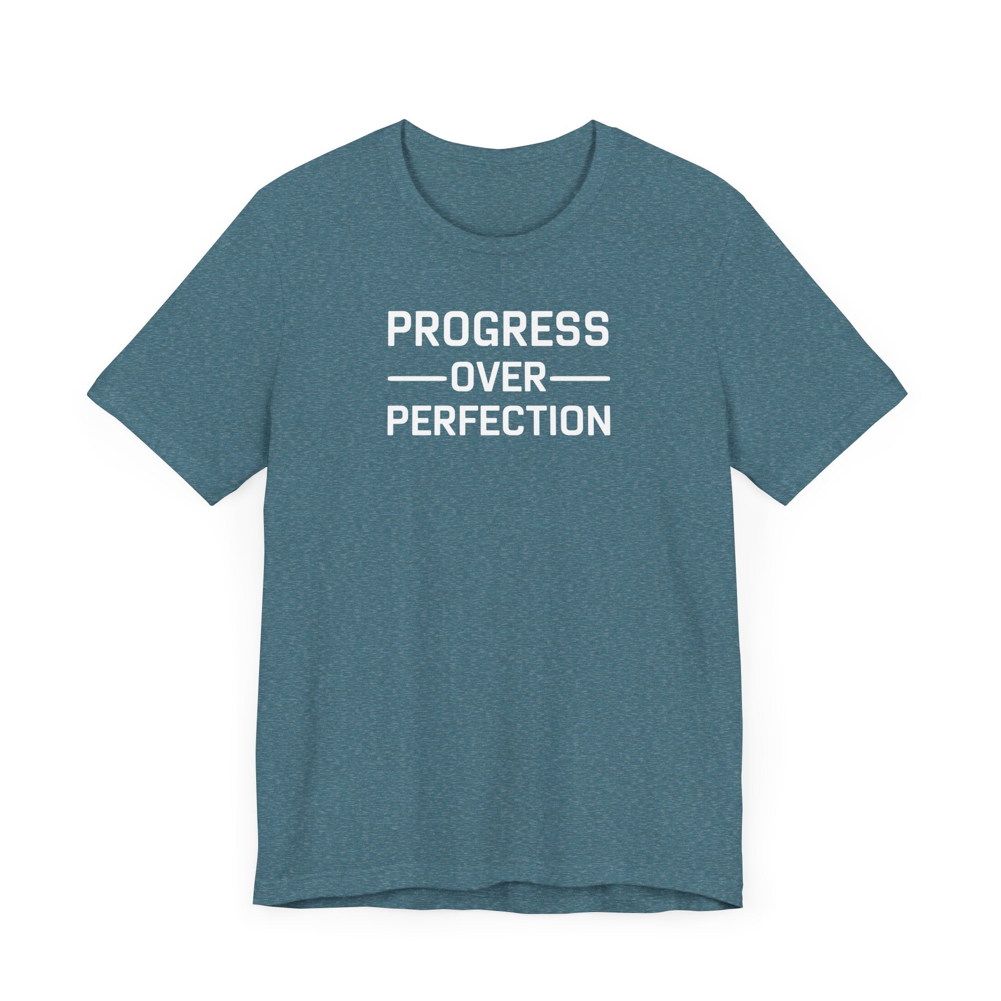 'Progress Over Perfection' Iterative Improvement T-shirt | Motivational Statement Unisex Jersey Short Sleeve Tee - Deez Teez