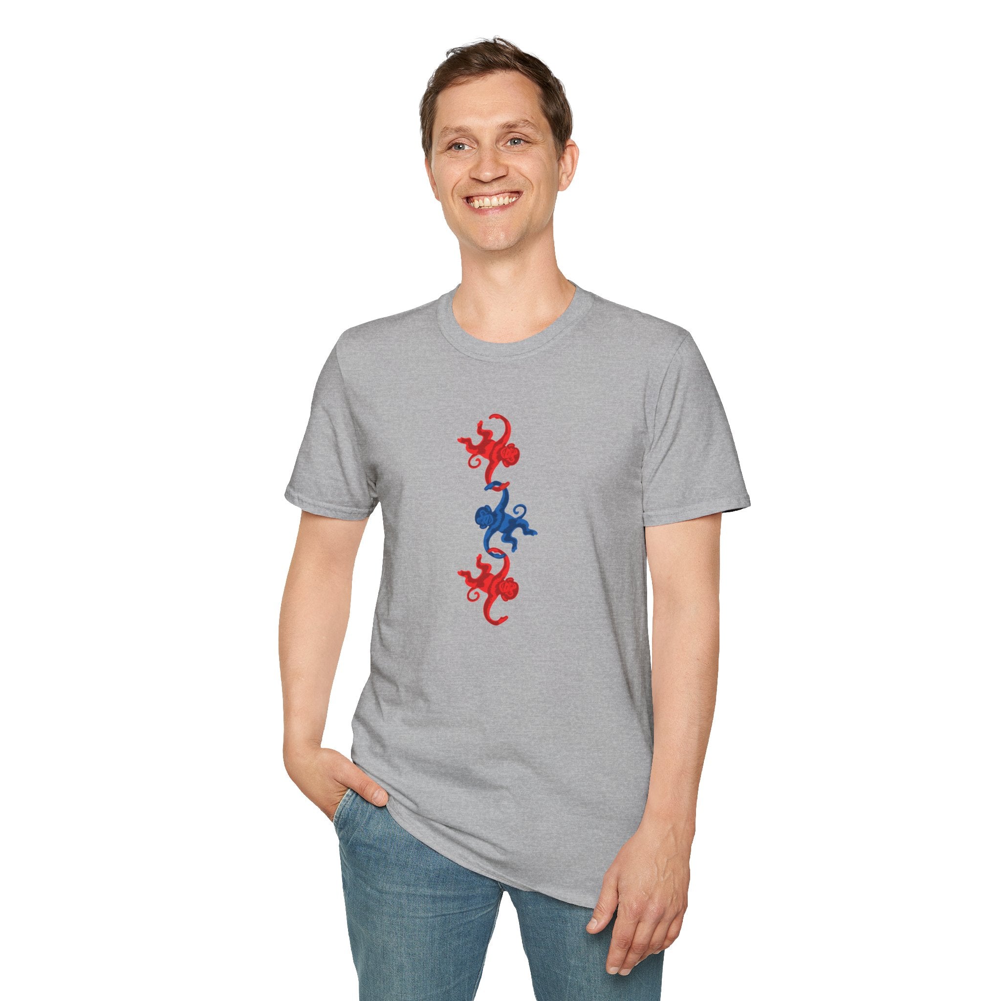Retro Barrel of Monkeys T-Shirt | Nostalgic Hanging Monkeys Design - Deez Teez