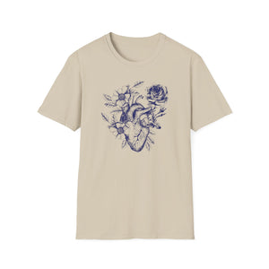 Anatomical Heart Bouquet T-Shirt | Human Heart Illustration Tee - Deez Teez