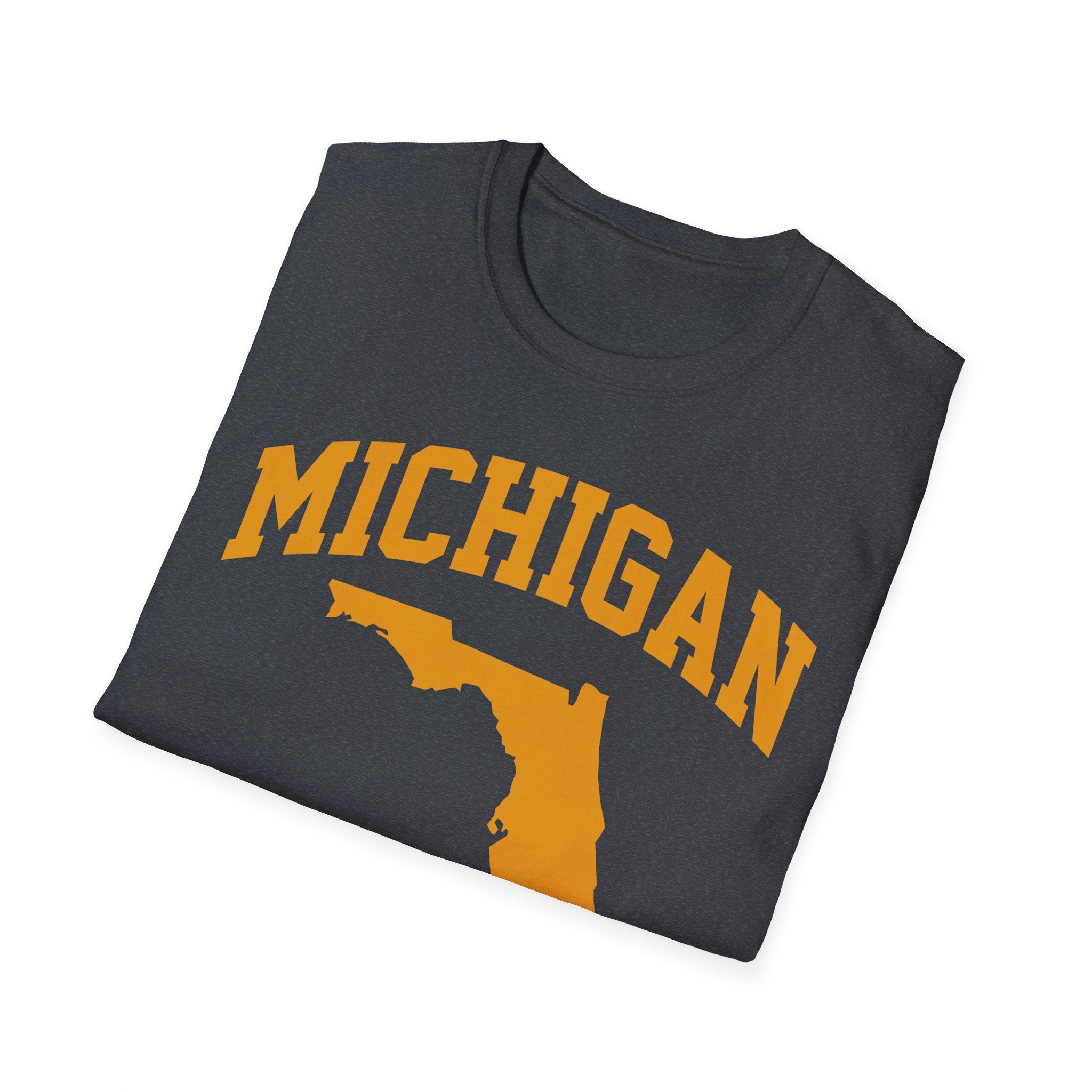 Michigan/Florida Snowbird Satire T-Shirt | Winter Migration Tee - Deez Teez