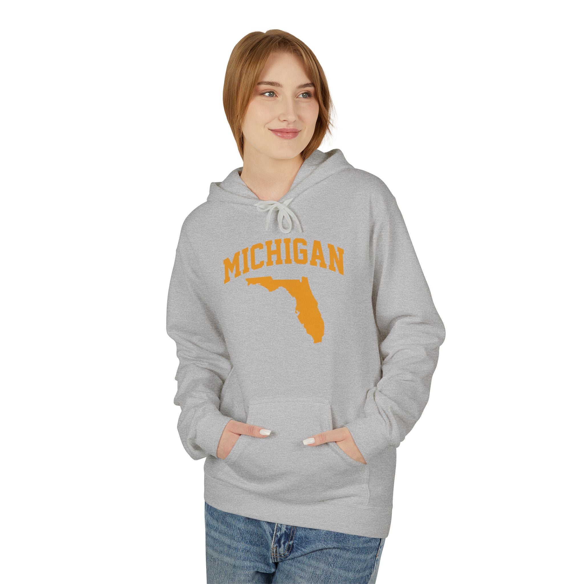 Michigan/Florida Snowbird Satire Hoodie | Winter Migration Sweatshirt - Deez Teez