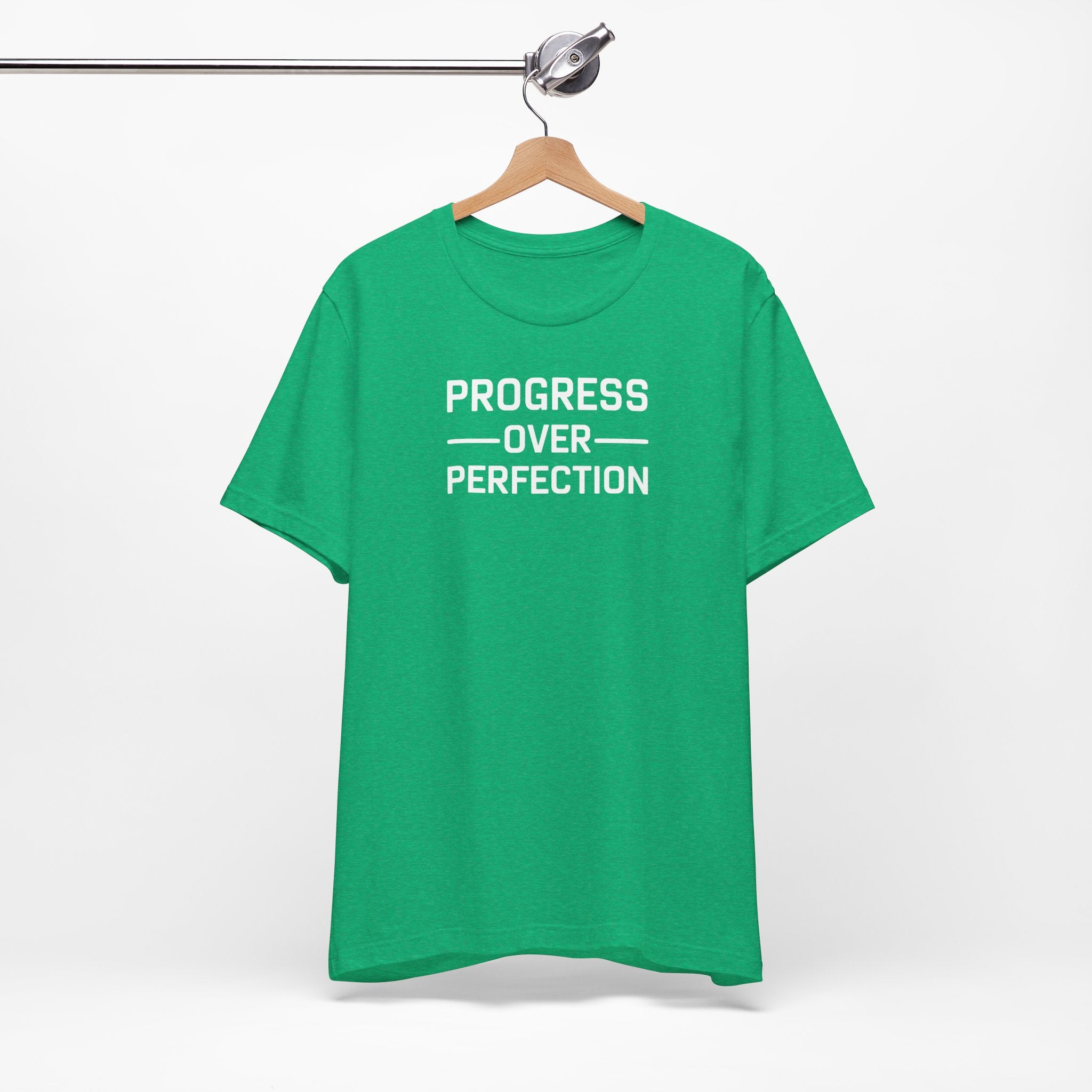 'Progress Over Perfection' Iterative Improvement T-shirt | Motivational Statement Unisex Jersey Short Sleeve Tee - Deez Teez