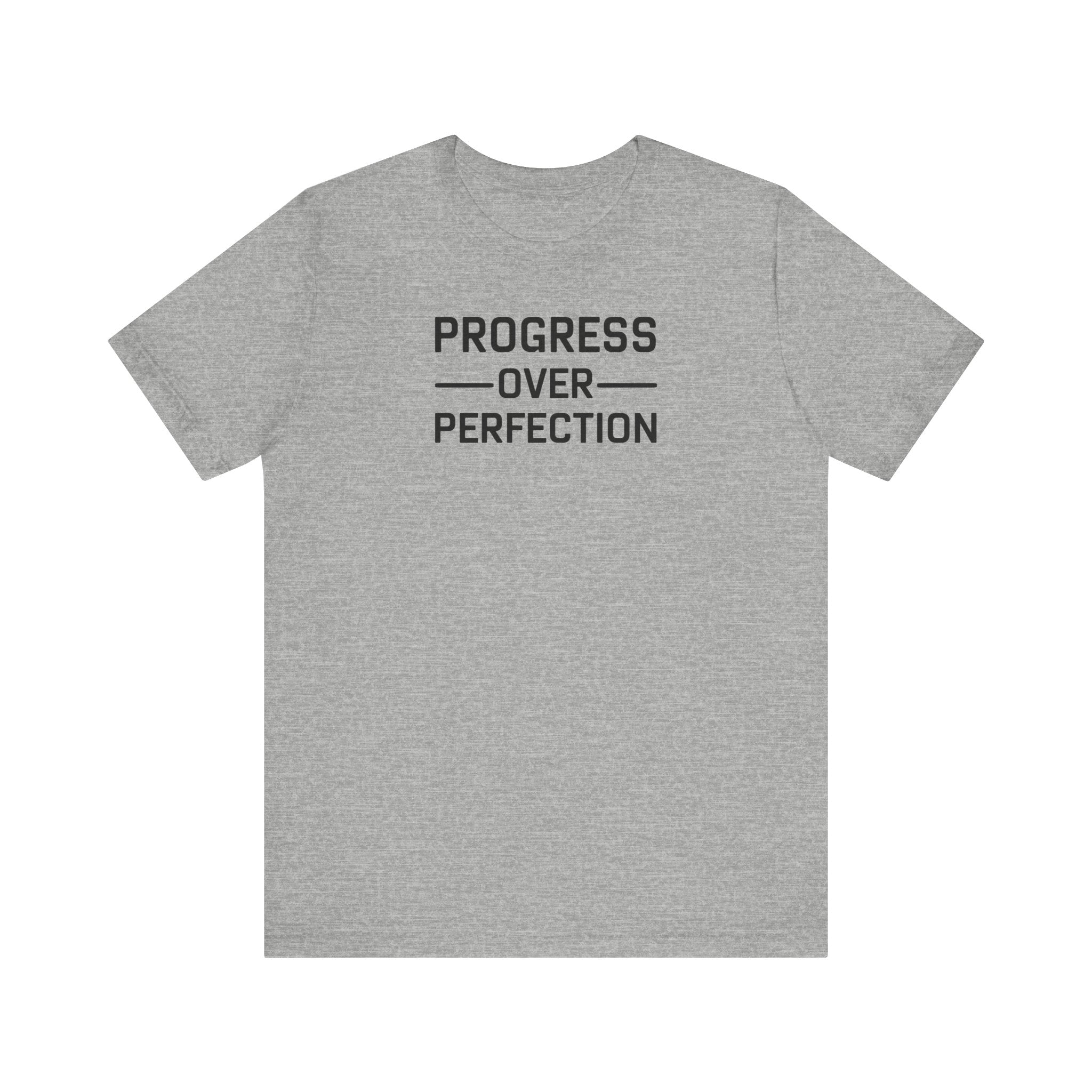 'Progress Over Perfection' Iterative Improvement T-shirt | Motivational Statement Unisex Jersey Short Sleeve Tee - Deez Teez