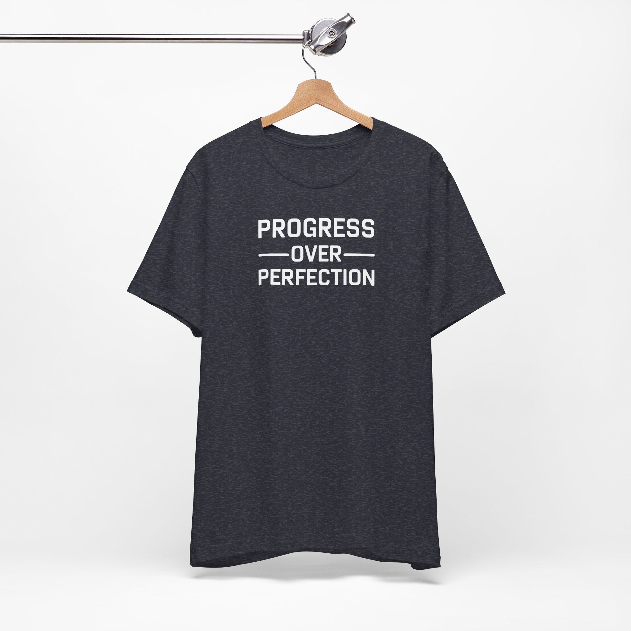 'Progress Over Perfection' Iterative Improvement T-shirt | Motivational Statement Unisex Jersey Short Sleeve Tee - Deez Teez