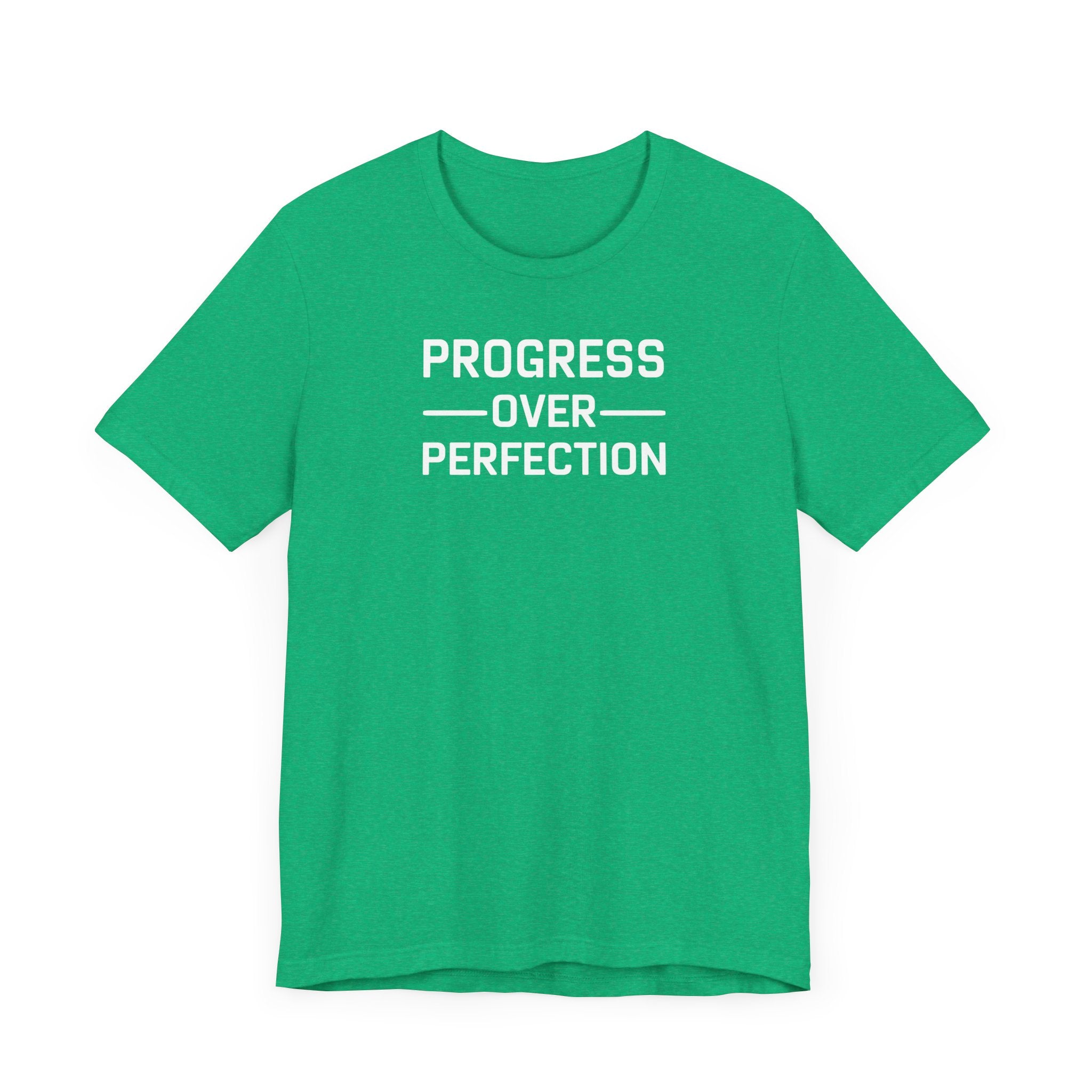 'Progress Over Perfection' Iterative Improvement T-shirt | Motivational Statement Unisex Jersey Short Sleeve Tee - Deez Teez