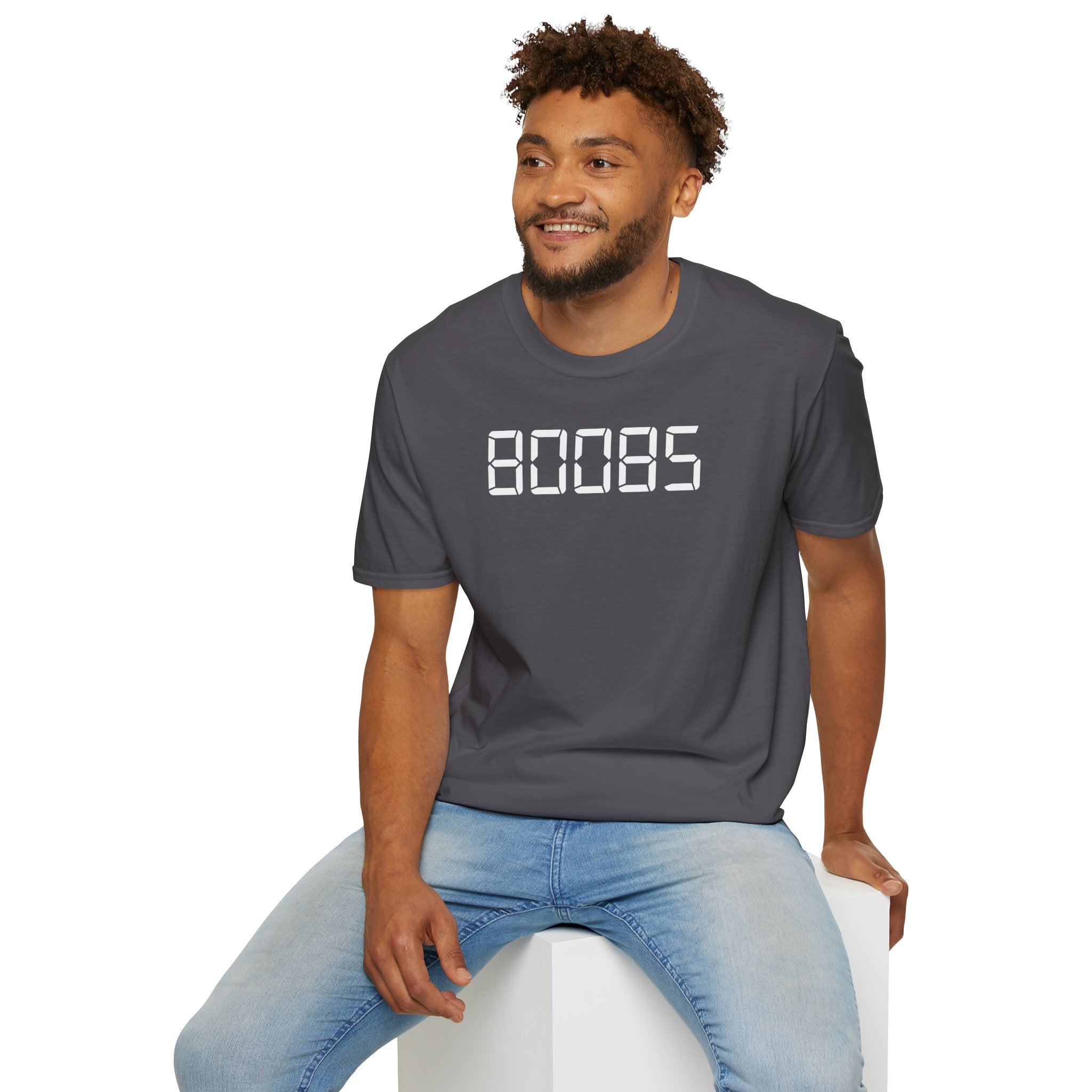 80085 'BOOBS' T-Shirt | Funny Calculator Display Text Tee - Deez Teez