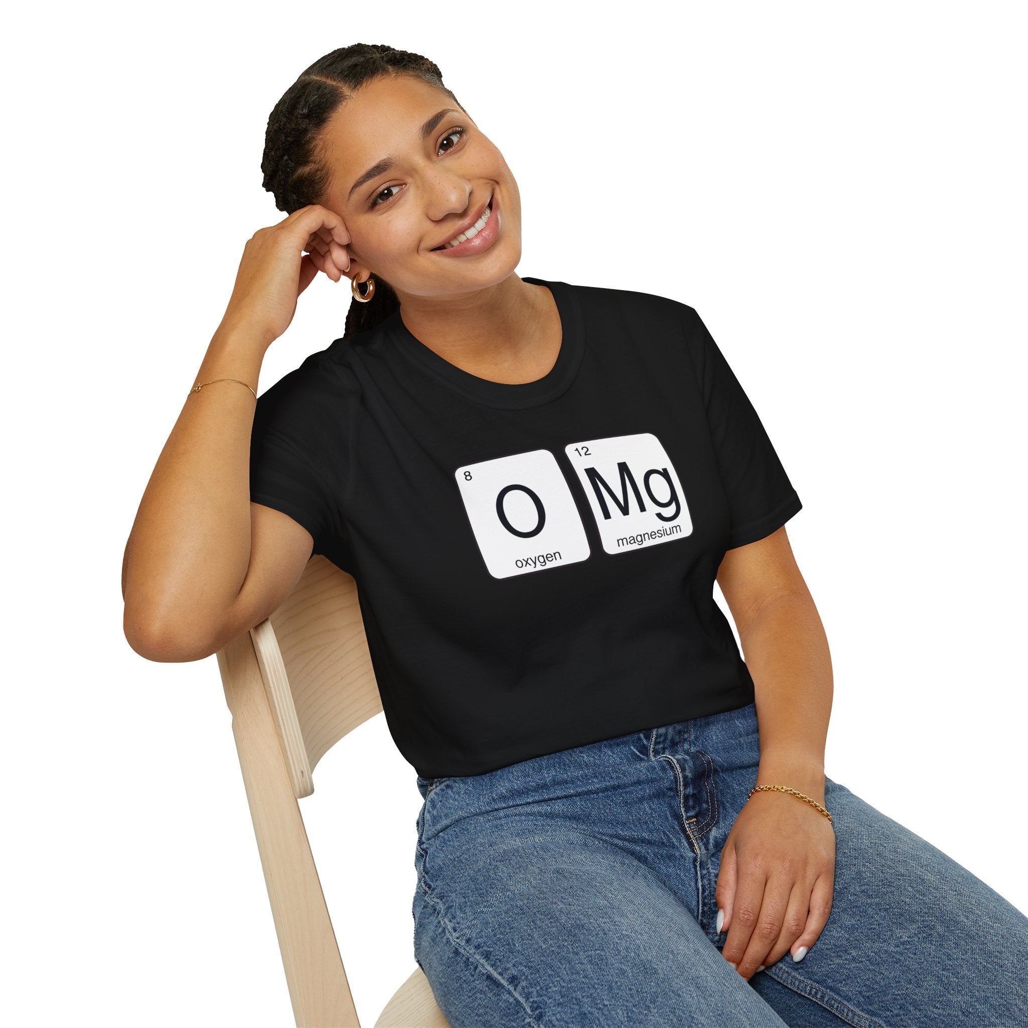 'OMG' Periodic Table Humor T-Shirt | Oxygen Magnesium Elemental Humor Tee - Deez Teez