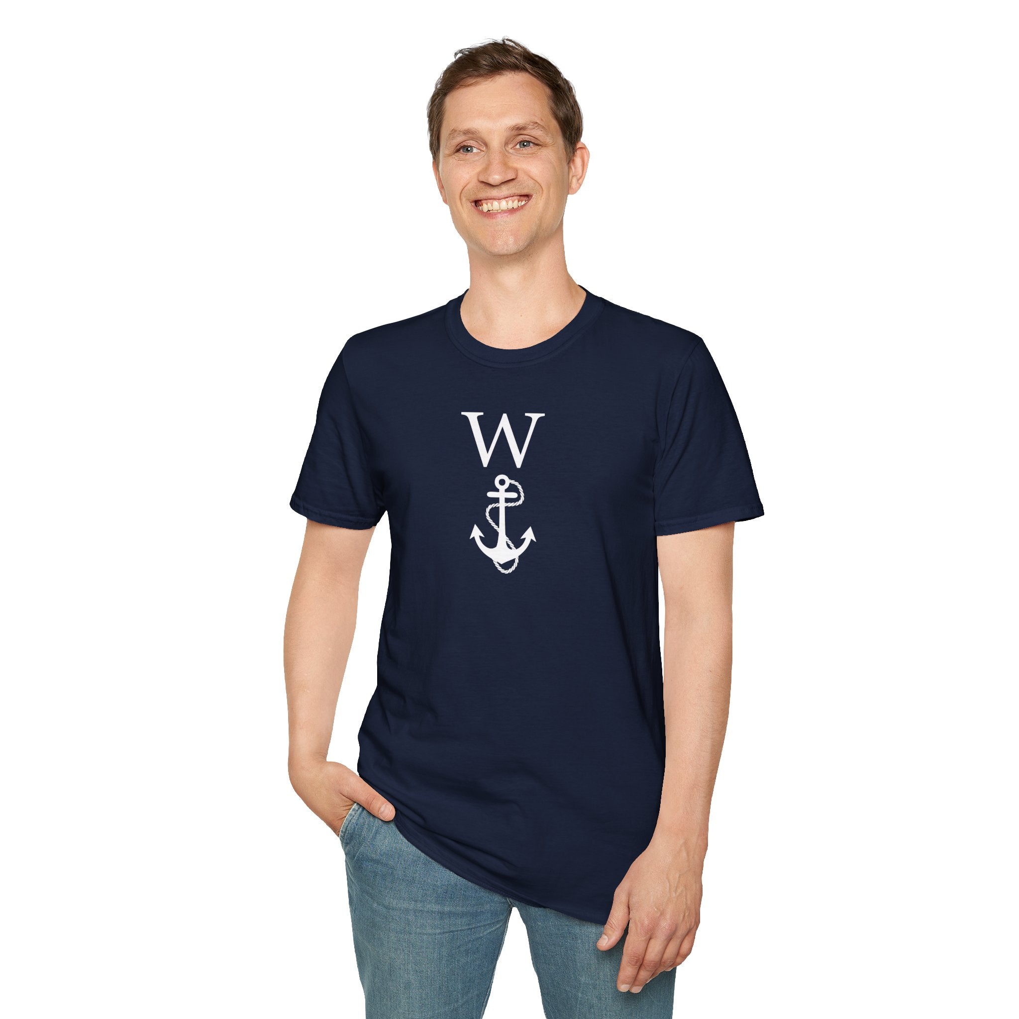 W Anchor "Wanker" T-Shirt | Nautical Humor Tee - Deez Teez