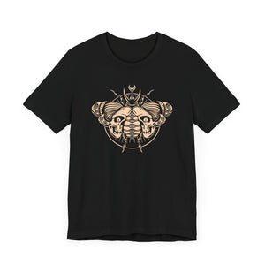 Death Beetle Skull T-Shirt | Gothic Tattoo-Inspired Tee - Deez Teez