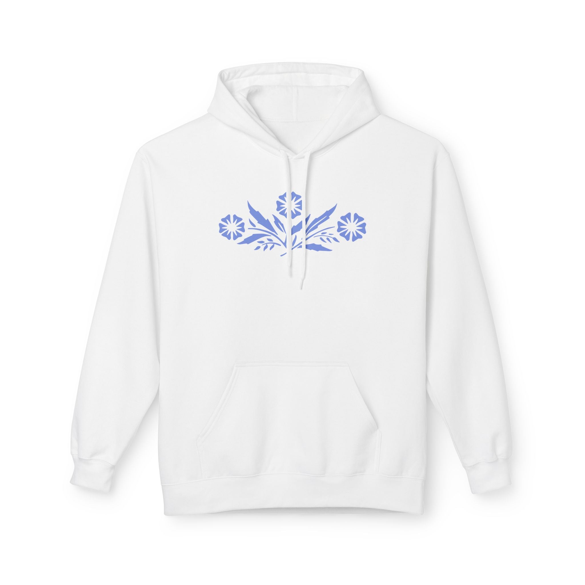 Vintage Corningware-Inspired Hoodie | Retro Blue Cornflower Dish Design - Deez Teez