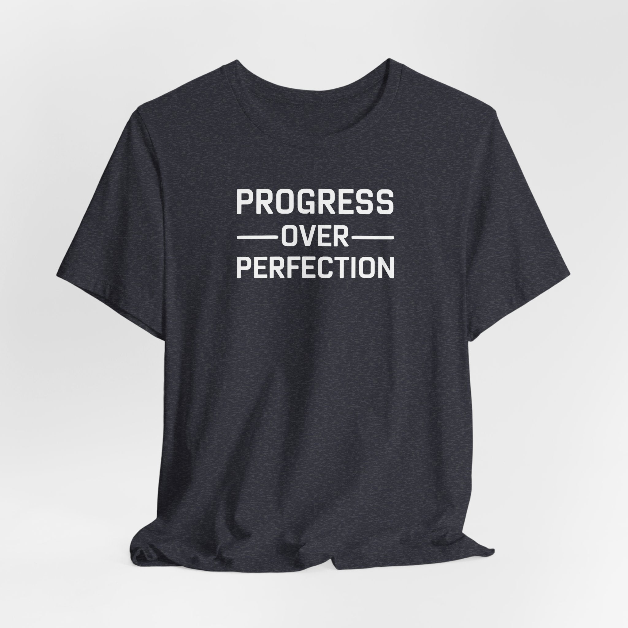 'Progress Over Perfection' Iterative Improvement T-shirt | Motivational Statement Unisex Jersey Short Sleeve Tee - Deez Teez