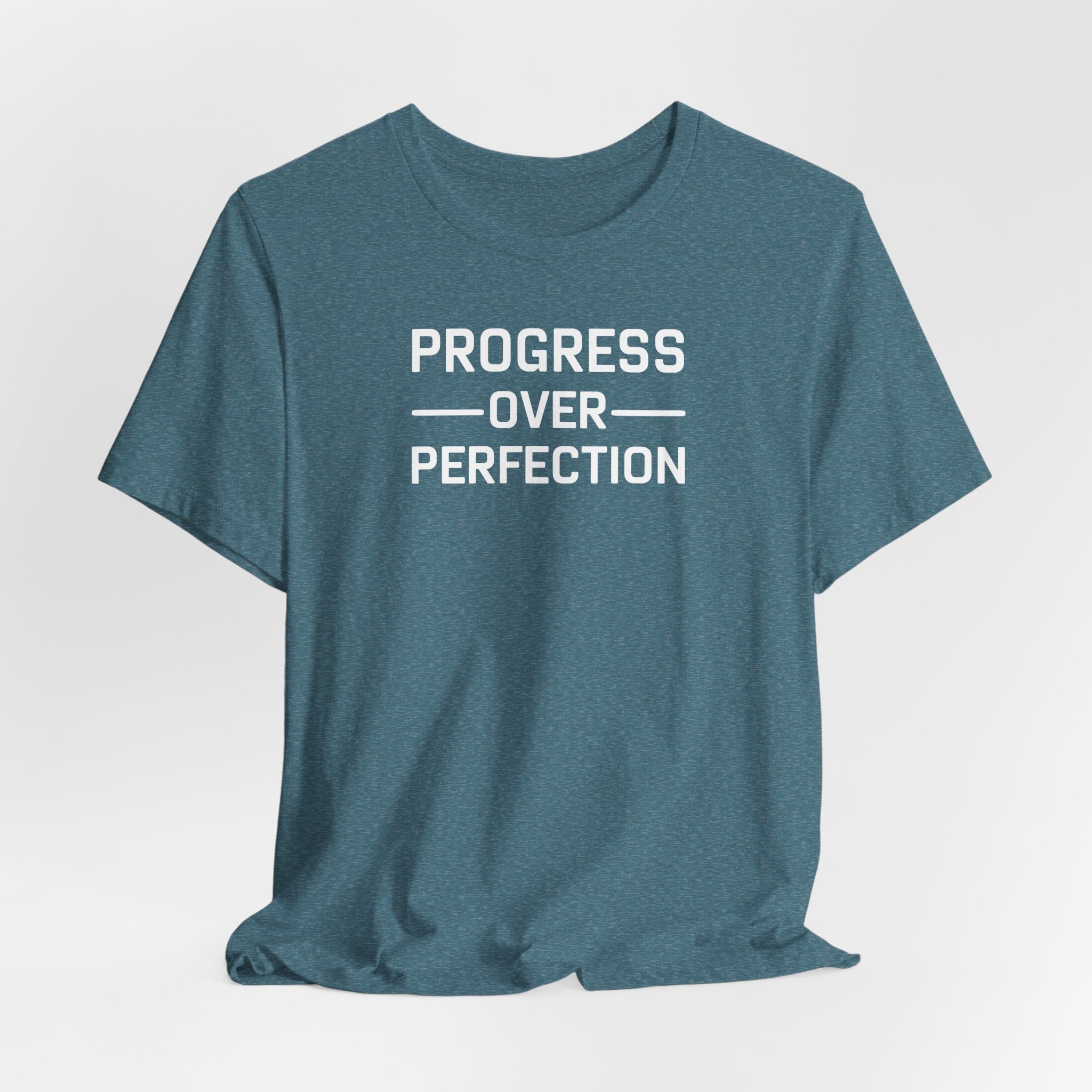 'Progress Over Perfection' Iterative Improvement T-shirt | Motivational Statement Unisex Jersey Short Sleeve Tee - Deez Teez