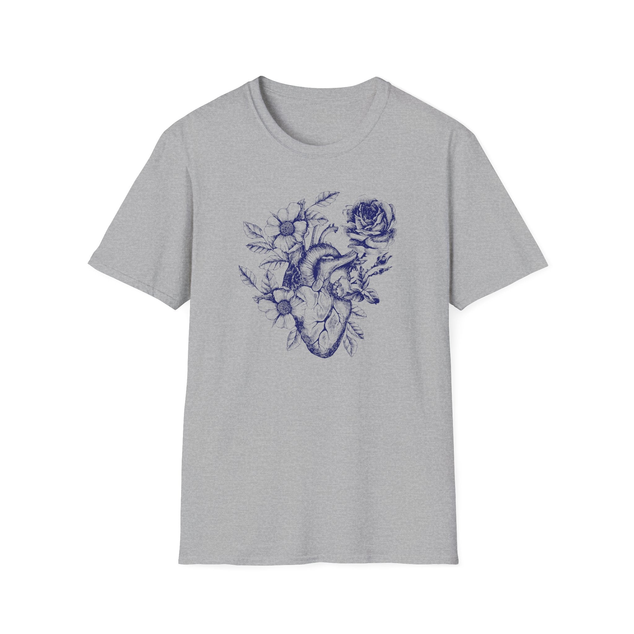 Anatomical Heart Bouquet T-Shirt | Human Heart Illustration Tee - Deez Teez