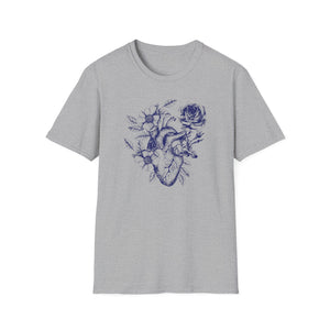 Anatomical Heart Bouquet T-Shirt | Human Heart Illustration Tee - Deez Teez