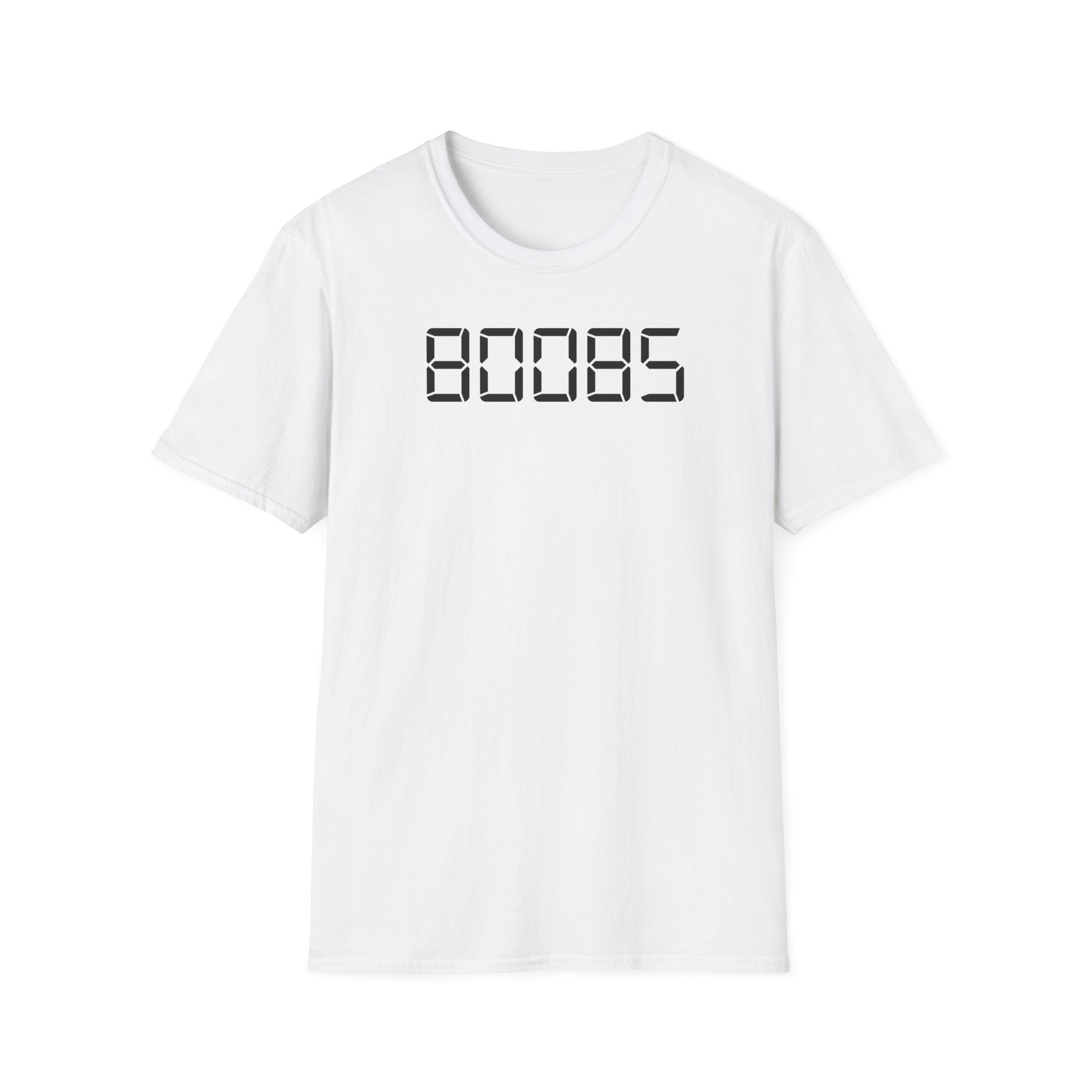 80085 'BOOBS' T-Shirt | Funny Calculator Display Text Tee - Deez Teez