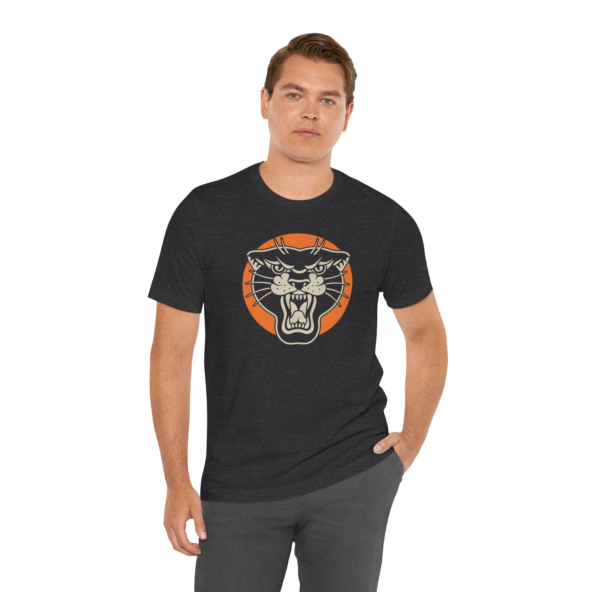 Black Panther Traditional Tattoo Flash T-shirt - Deez Teez