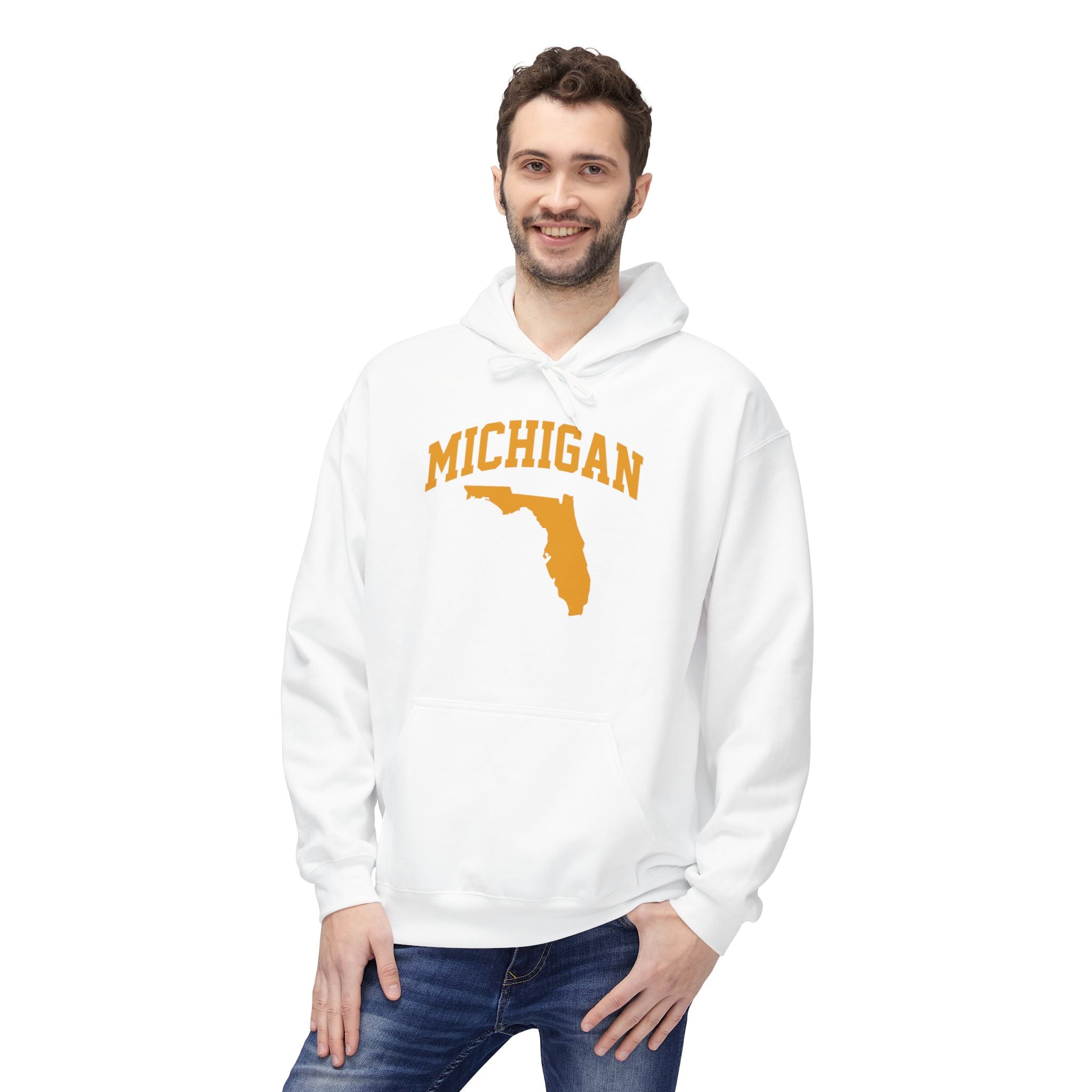 Michigan/Florida Snowbird Satire Hoodie | Winter Migration Sweatshirt - Deez Teez