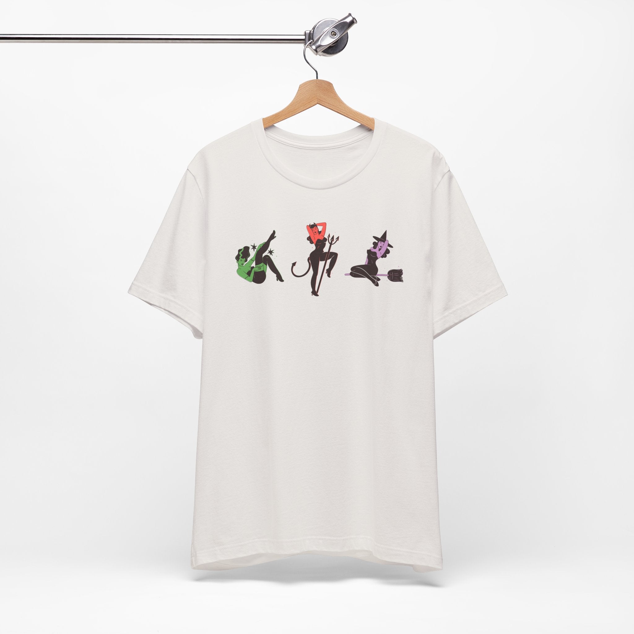 Monster Women Pin-Up T-Shirt | Retro Halloween-Inspired Tee - Deez Teez